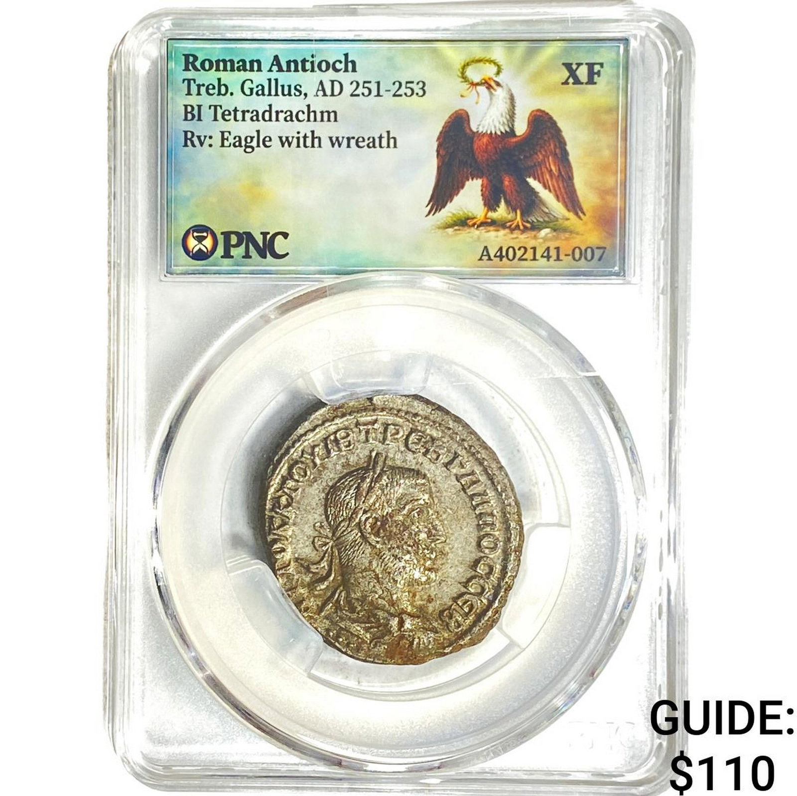 Roman Antioch Treb. Gallus 251-253 AD Bi-Tetradrachm PNC XF: Roman Antioch Treb. Gallus 251-253 AD Bi-Tetradrachm PNC XF