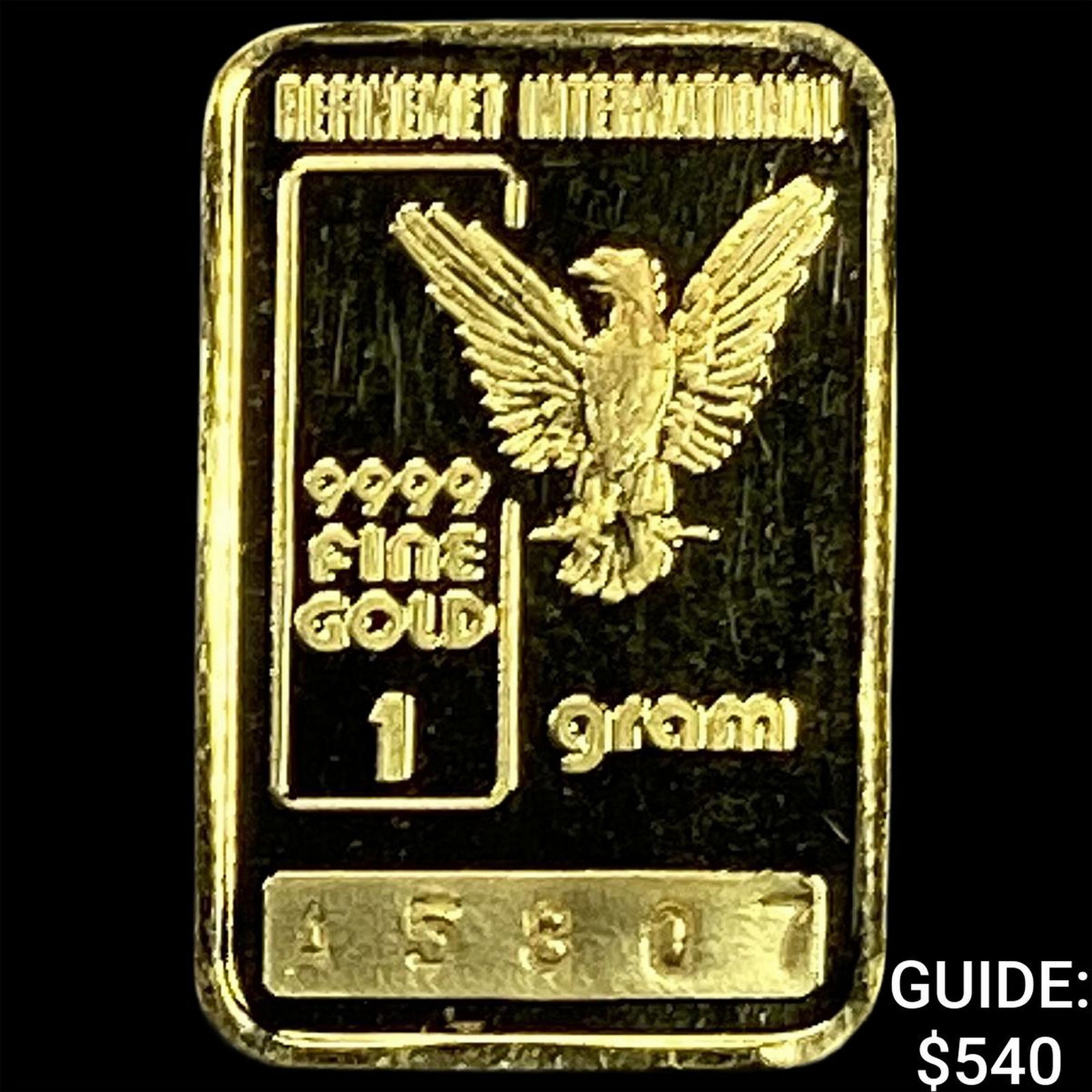 1 Gram Gold Bar UNCIRCULATED: 1 Gram Gold Bar UNCIRCULATED