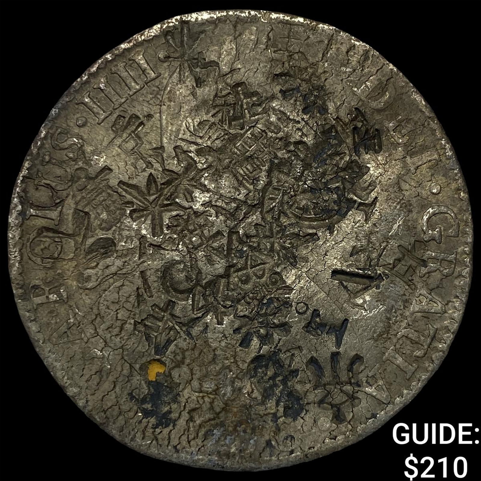 1796 Colonial Spain Silver 8 Reales Punchmarks NEARLY UNCIRCULATED: 1796 Colonial Spain Silver 8 Reales Punchmarks NEARLY UNCIRCULATED