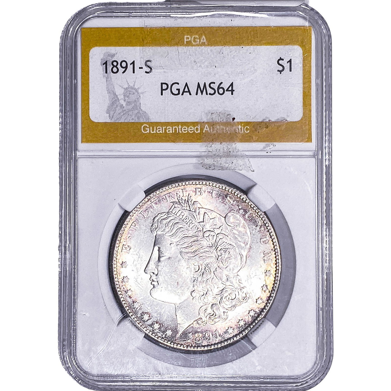 1891-S Morgan Silver Dollar PGA MS64 (1 of 2)