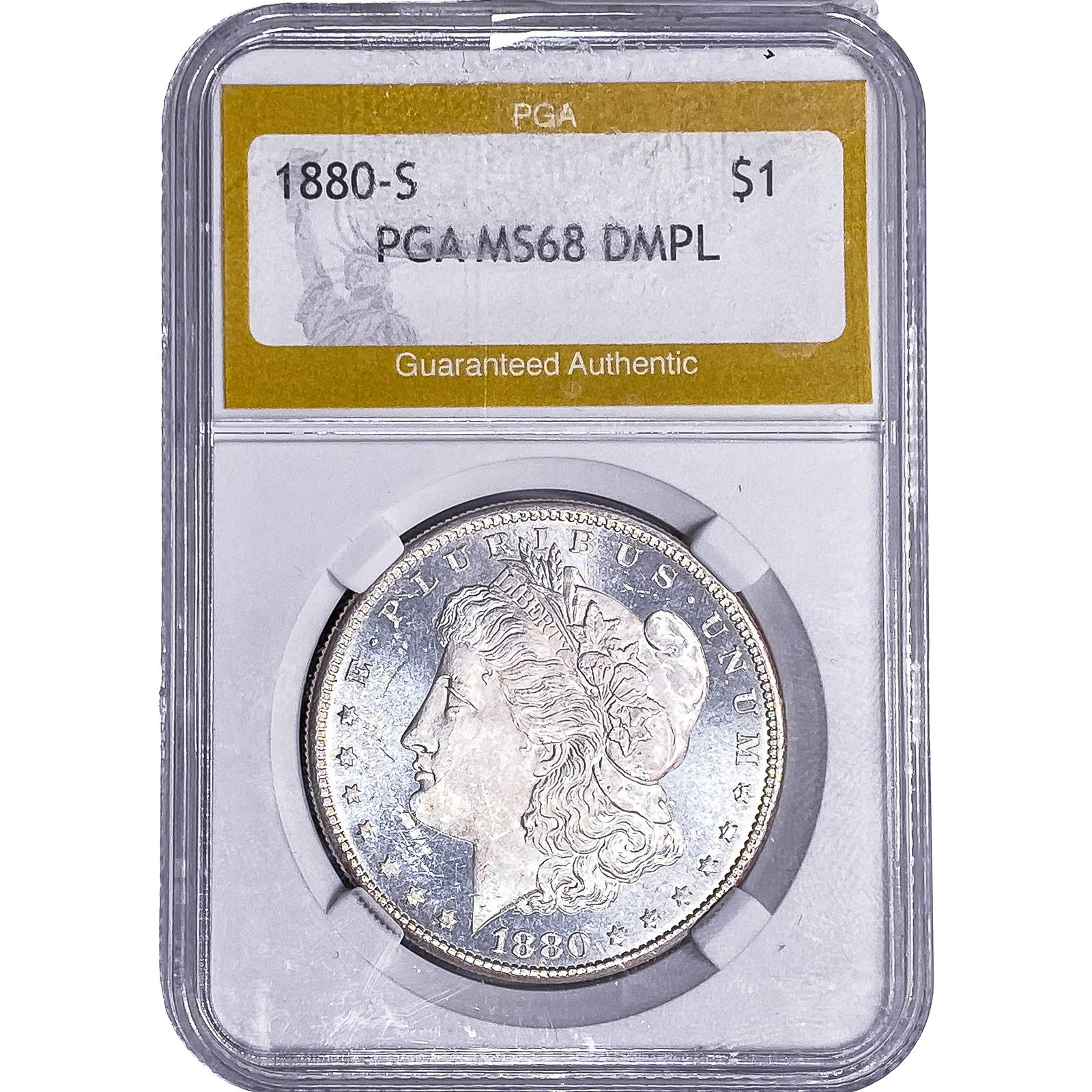1880-S Morgan Silver Dollar PGA MS68 DMPL: 1880-S Morgan Silver Dollar PGA MS68 DMPL