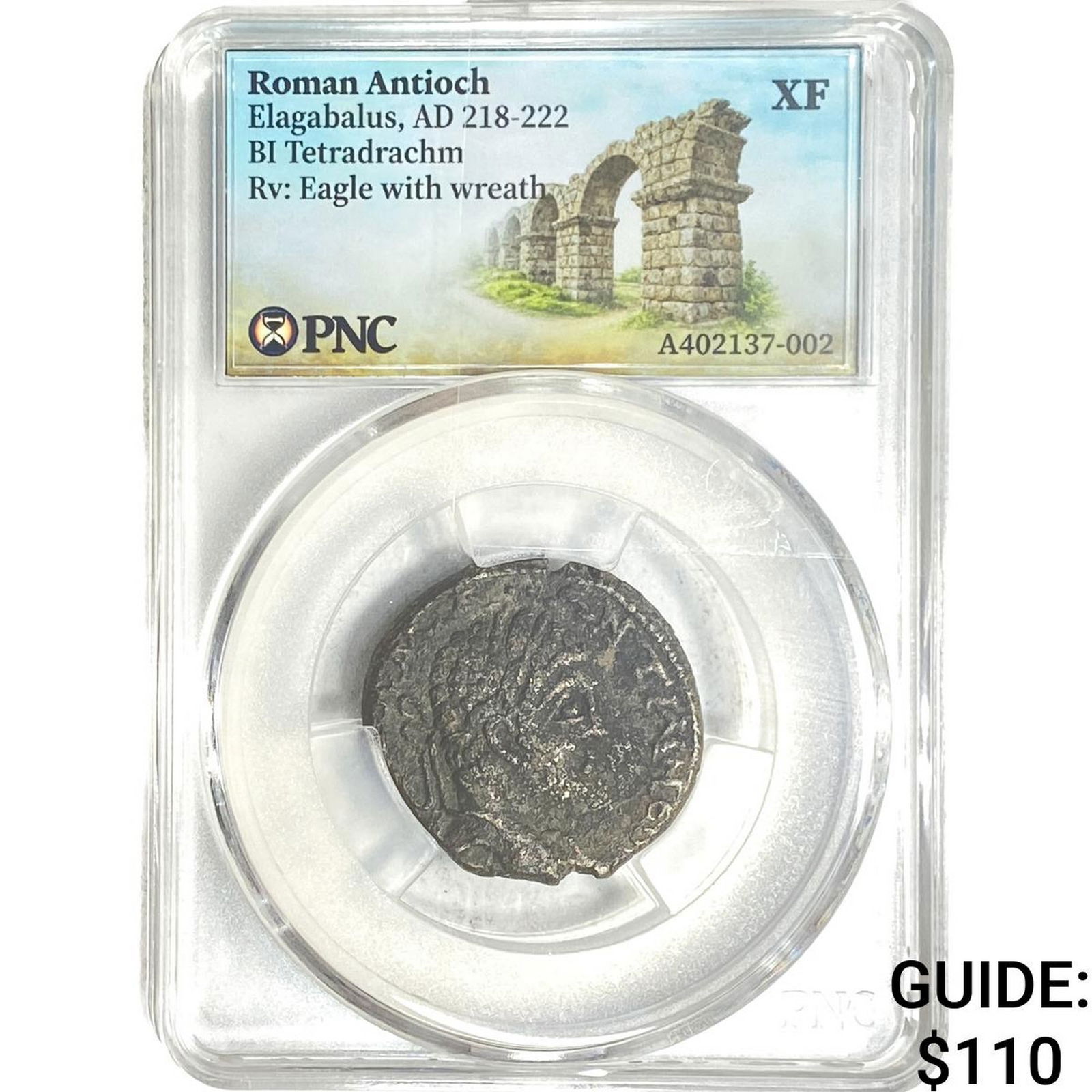 Roman Antioch Elagabalus 218-222 AD Bi-Tetradrachm PNC XF: Roman Antioch Elagabalus 218-222 AD Bi-Tetradrachm PNC XF