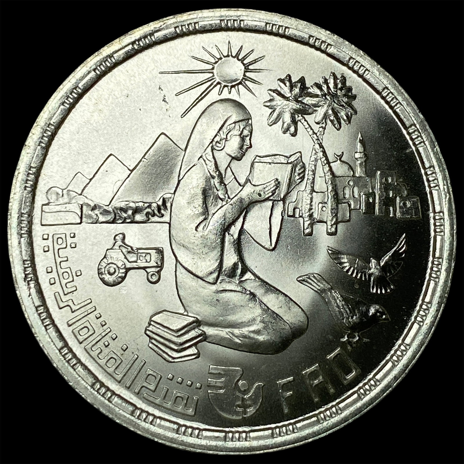 1980 Egypt Silver 1 Pound UNCIRCULATED: 1980 Egypt Silver 1 Pound UNCIRCULATED