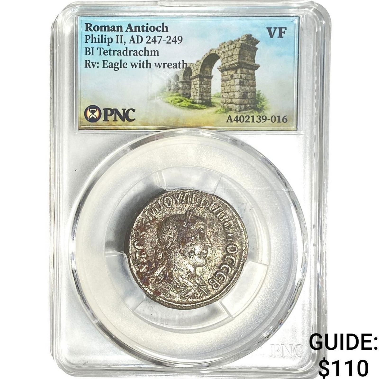 Roman Antioch Philip II 247-249 AD Bi-Tetradrachm PNC VF: Roman Antioch Philip II 247-249 AD Bi-Tetradrachm PNC VF