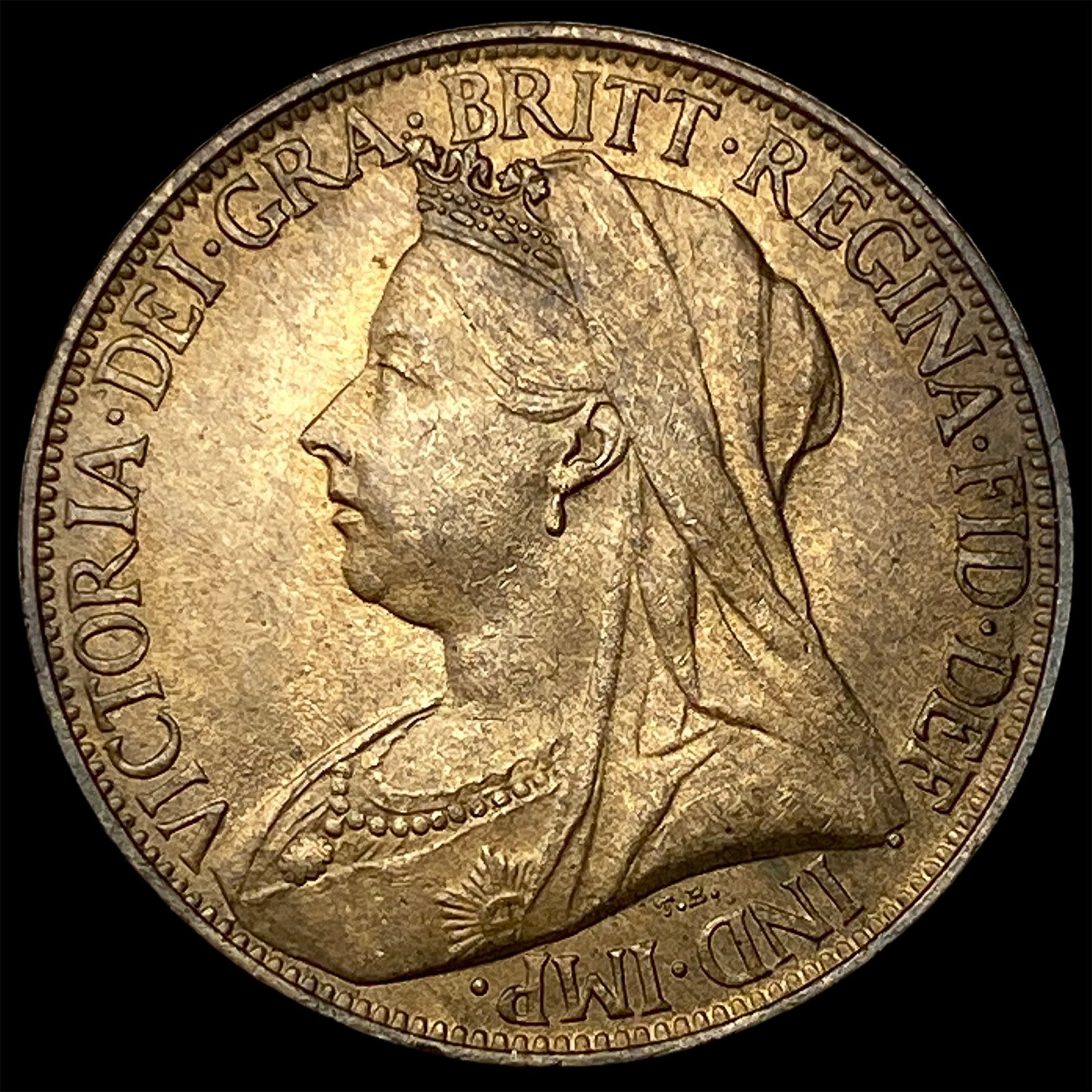 1896 Great Britain Copper Farthing UNCIRCULATED: 1896 Great Britain Copper Farthing UNCIRCULATED