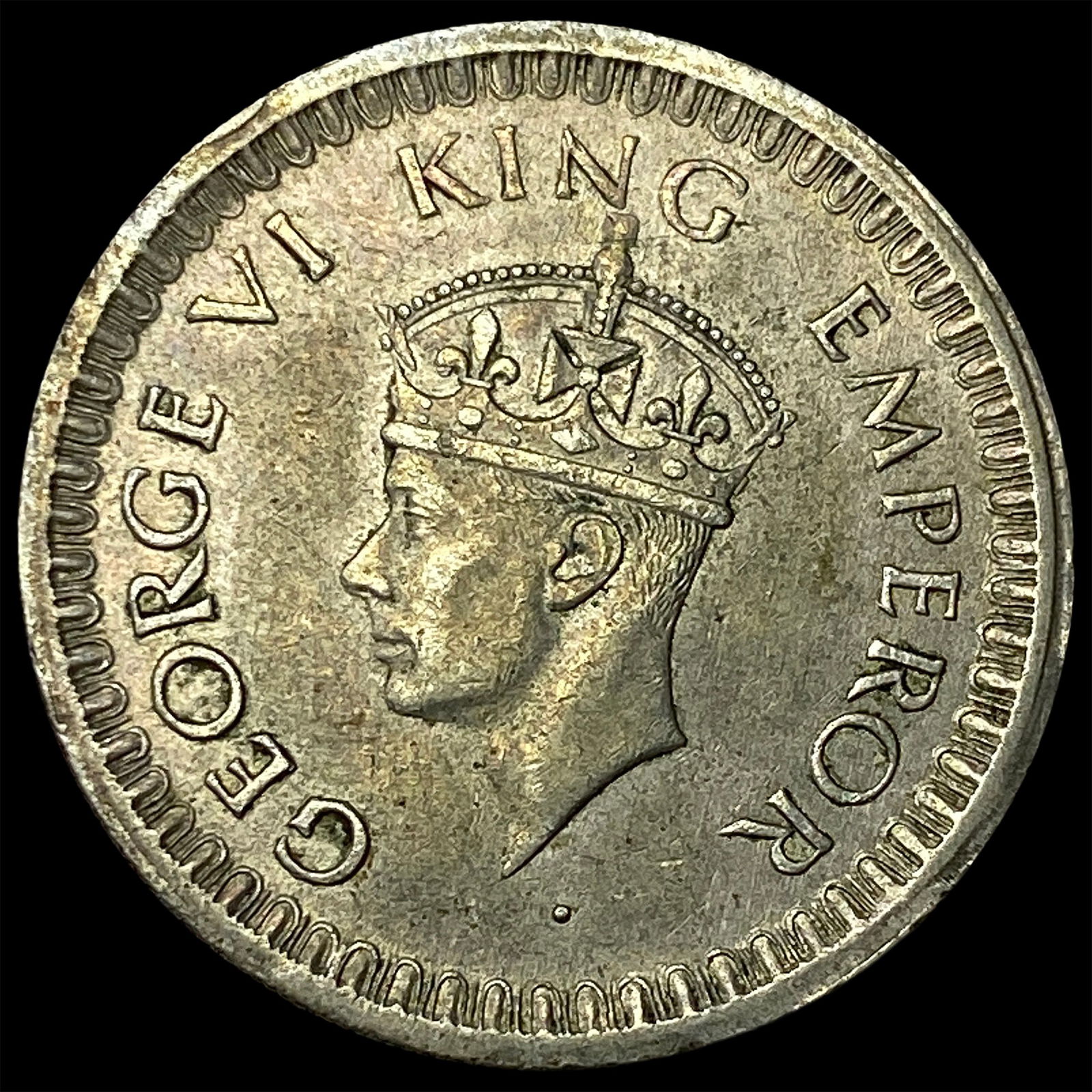 1944 India Silver 1 Rupee CLOSELY UNCIRCULATED: 1944 India Silver 1 Rupee CLOSELY UNCIRCULATED