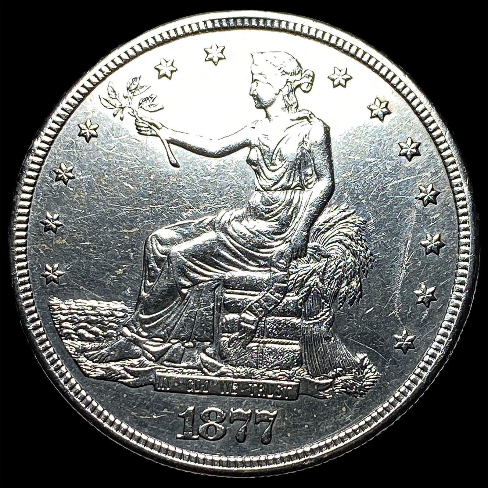 1877-S Silver Trade Dollar CLOSELY UNCIRCULATED