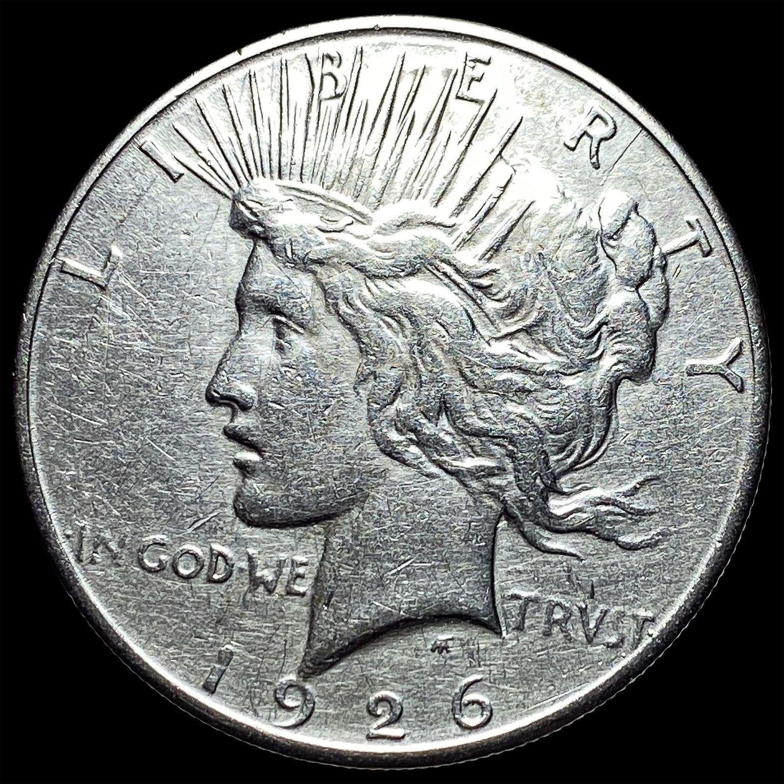 1926-S Silver Peace Dollar NEARLY UNCIRCULATED: 1926-S Silver Peace Dollar NEARLY UNCIRCULATED