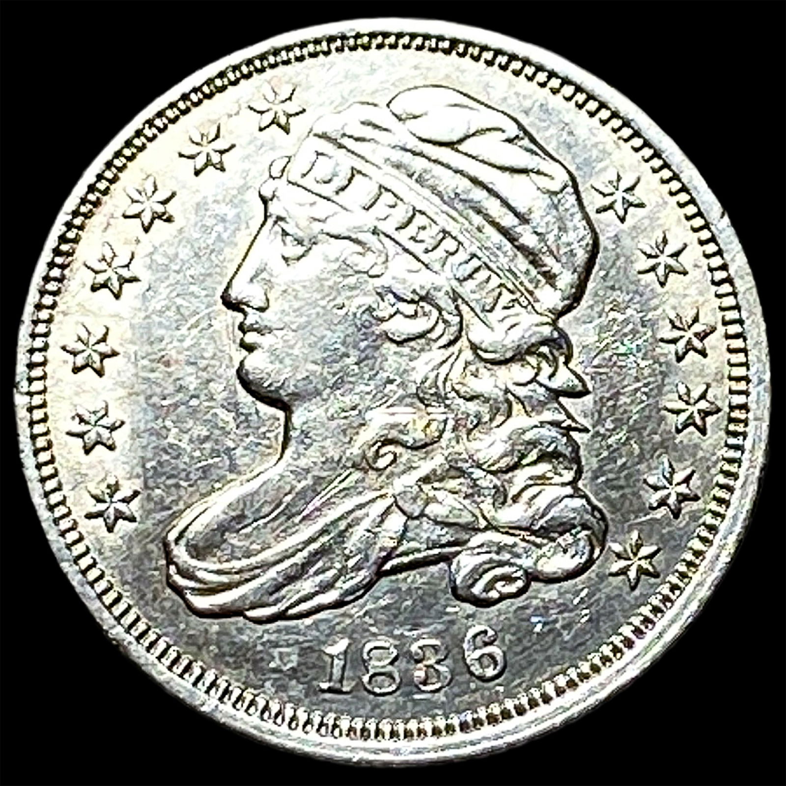 1836 Capped Bust Silver Dime CLOSELY UNCIRCULATED: 1836 Capped Bust Silver Dime CLOSELY UNCIRCULATED