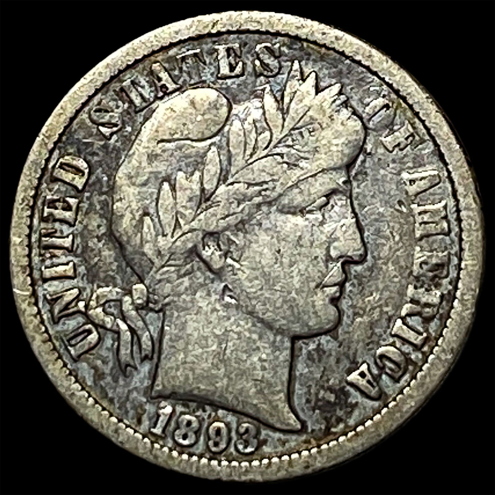 1893-O Silver Barber Dime LIGHTLY CIRCULATED: 1893-O Silver Barber Dime LIGHTLY CIRCULATED