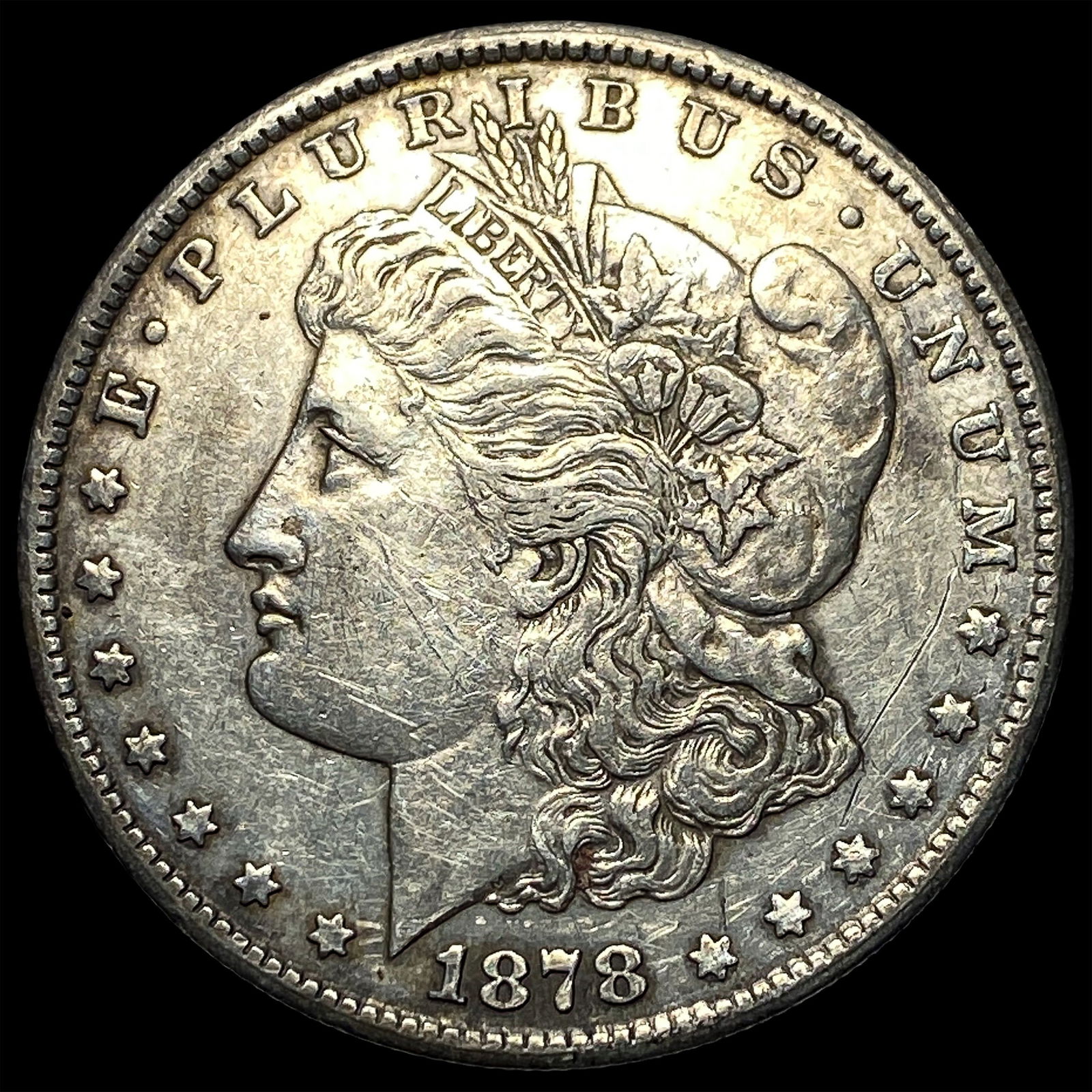 1878-CC Silver Morgan Dollar CLOSELY UNCIRCULATED: 1878-CC Silver Morgan Dollar CLOSELY UNCIRCULATED