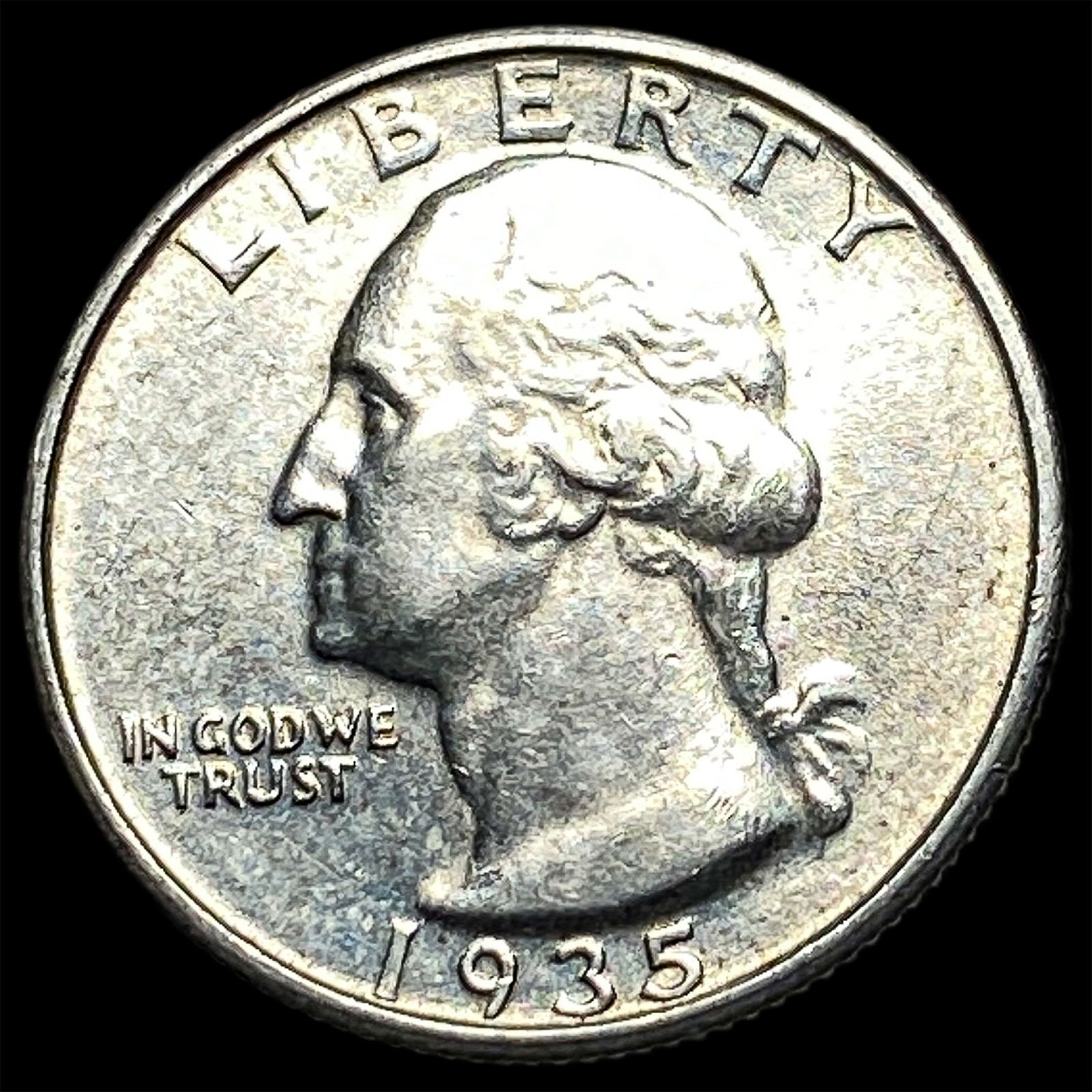 1935-S Silver Washington Quarter CHOICE AU: 1935-S Silver Washington Quarter CHOICE AU