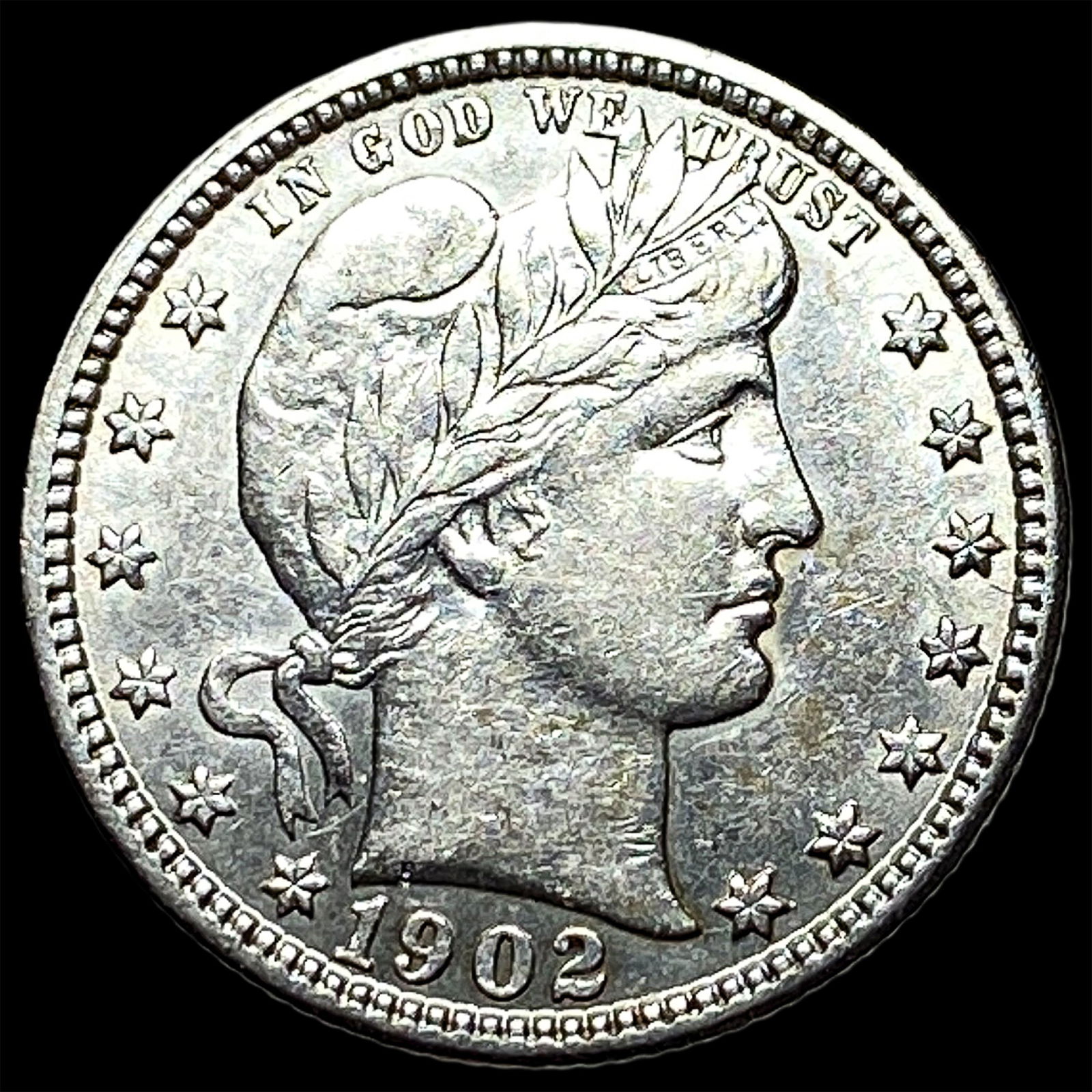 1902 Barber Silver Quarter CLOSELY UNCIRCULATED (1 of 2)