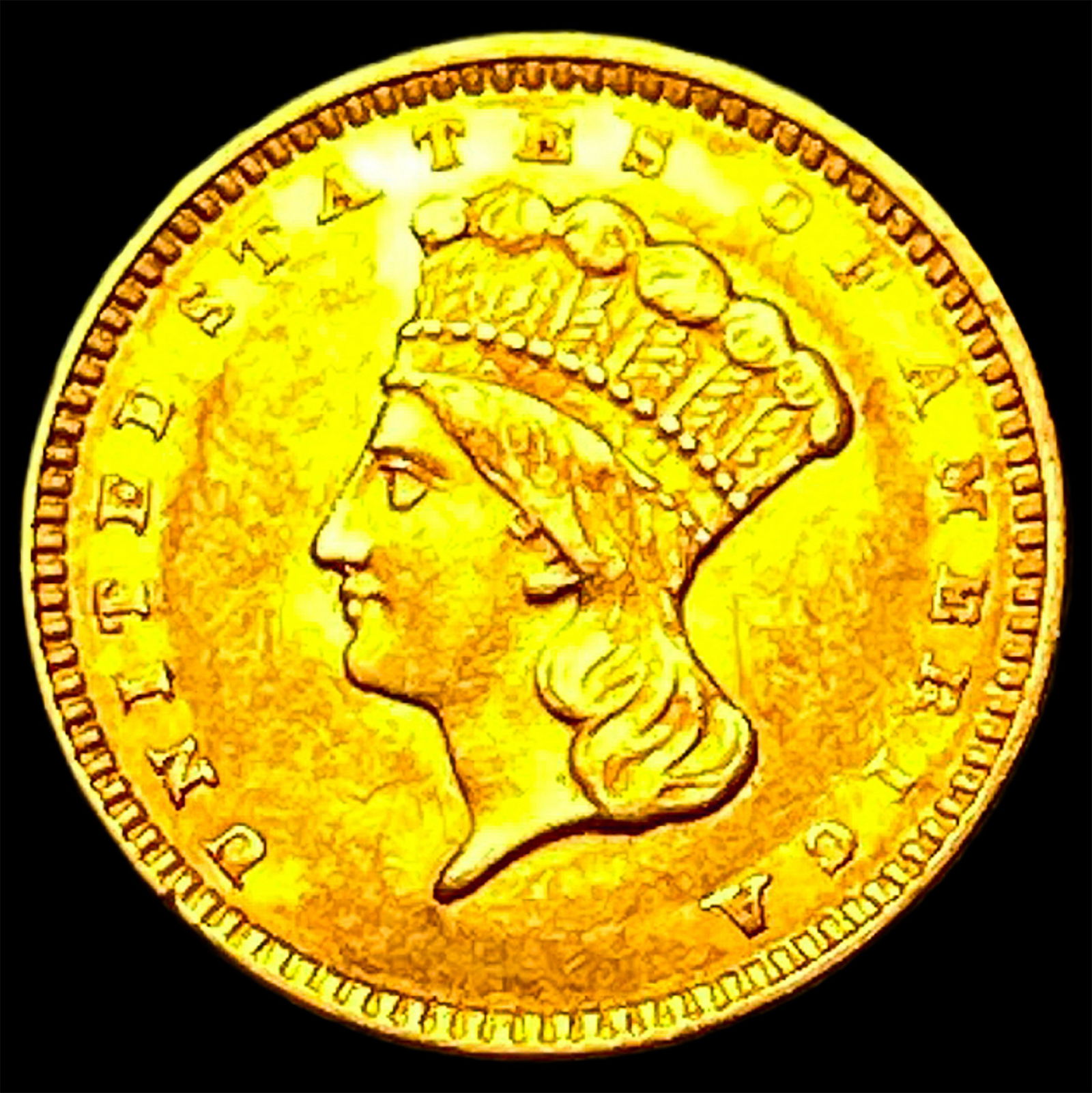 1856 Gold $1 Indian Princess Type 3 CLOSELY UNCIRCULATED (1 of 2)