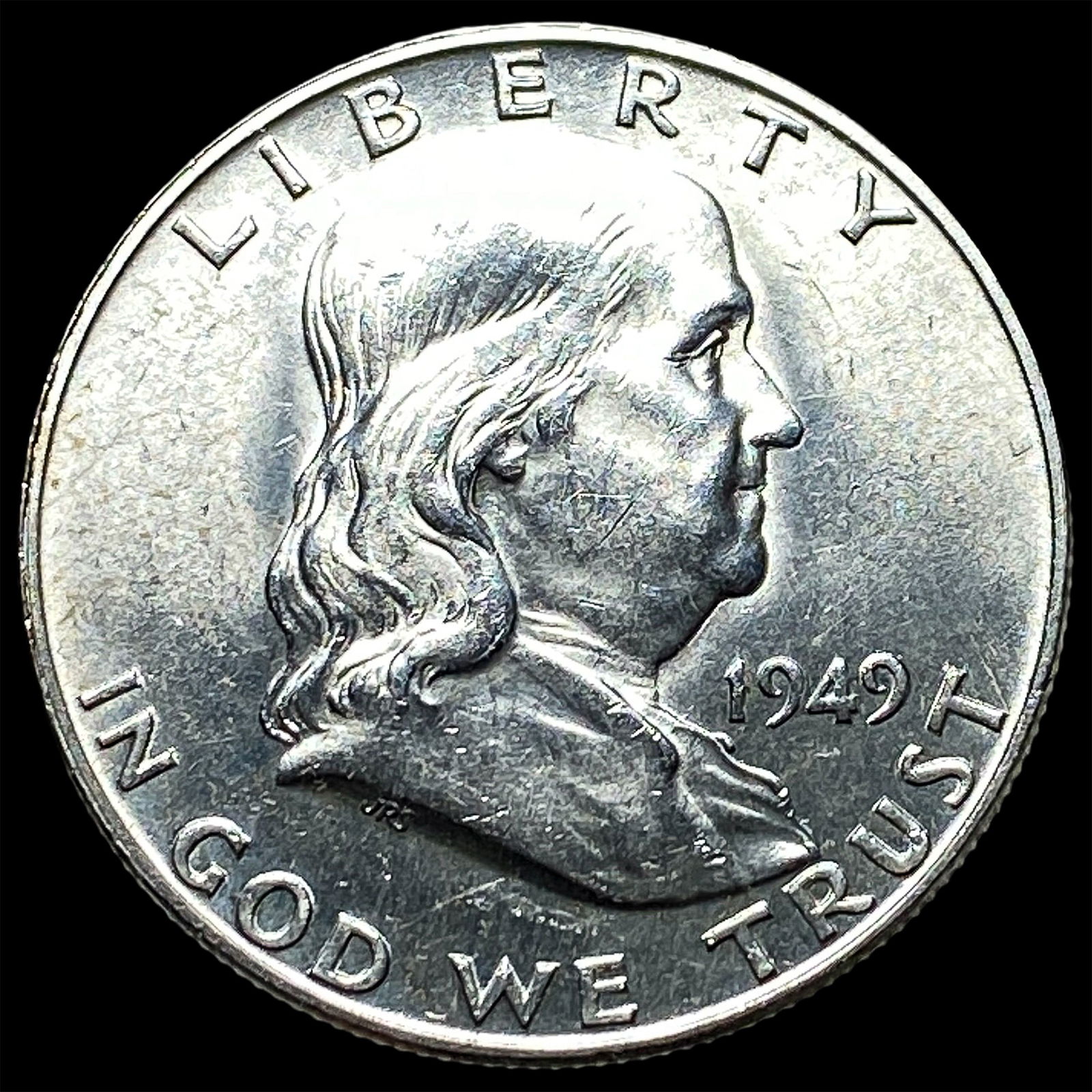 1949 FBL Franklin Silver Half Dollar CHOICE BU: 1949 FBL Franklin Silver Half Dollar CHOICE BU