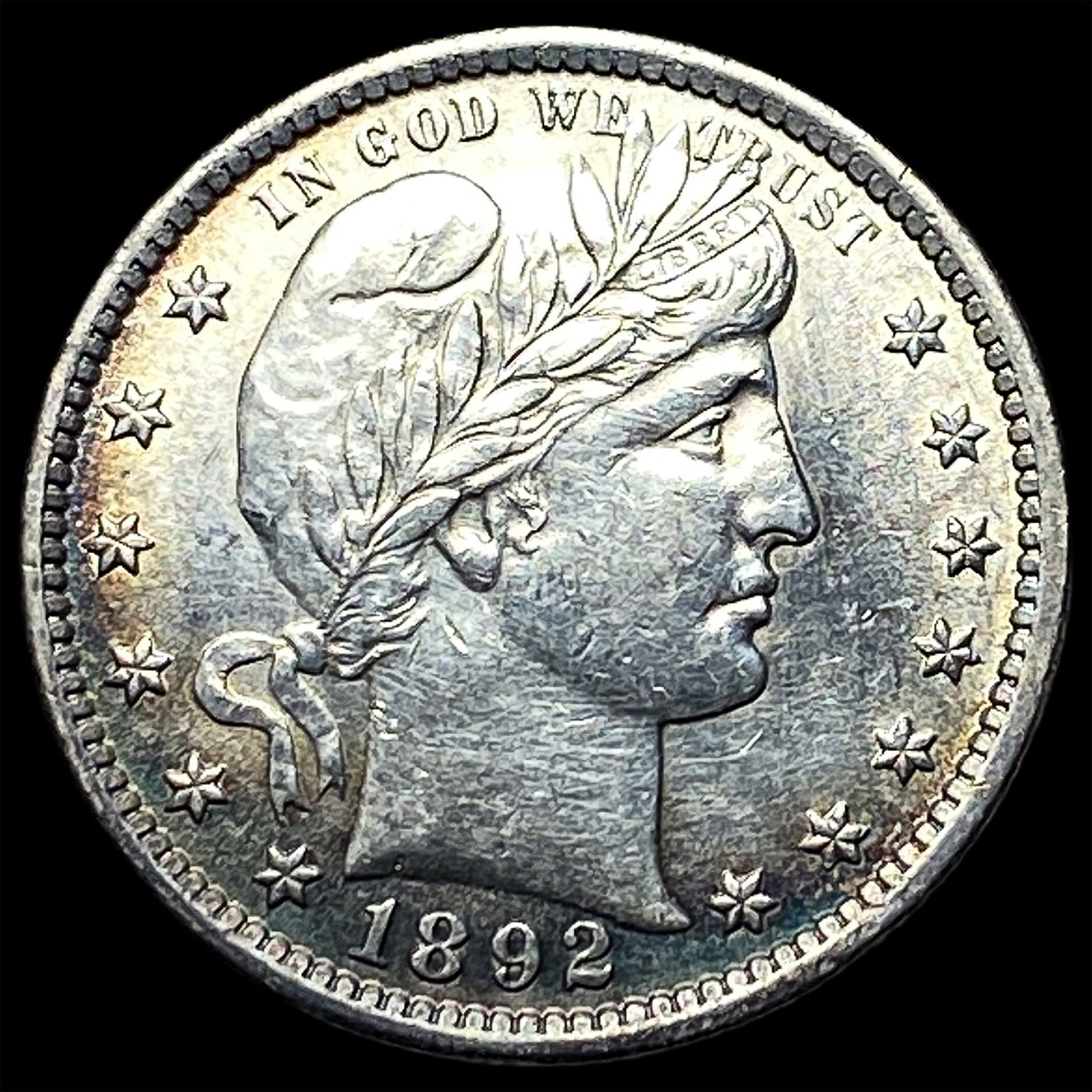 1892 Barber Silver Quarter CHOICE AU (1 of 2)