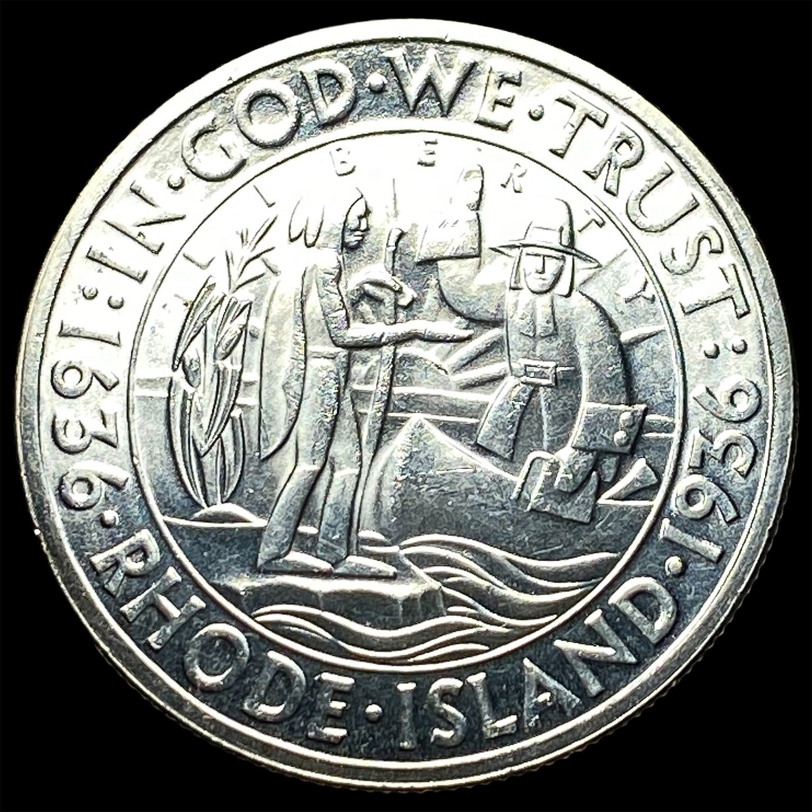 1936 Silver Rhode Island Half Dollar CHOICE BU: 1936 Silver Rhode Island Half Dollar CHOICE BU