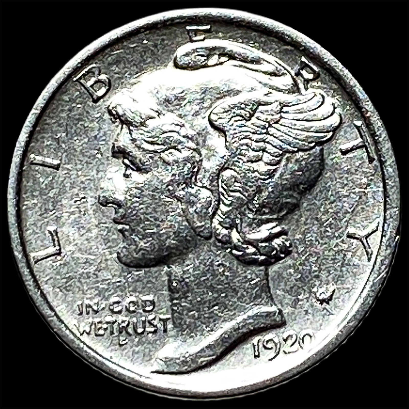 1920-S Silver Mercury Dime UNCIRCULATED: 1920-S Silver Mercury Dime UNCIRCULATED
