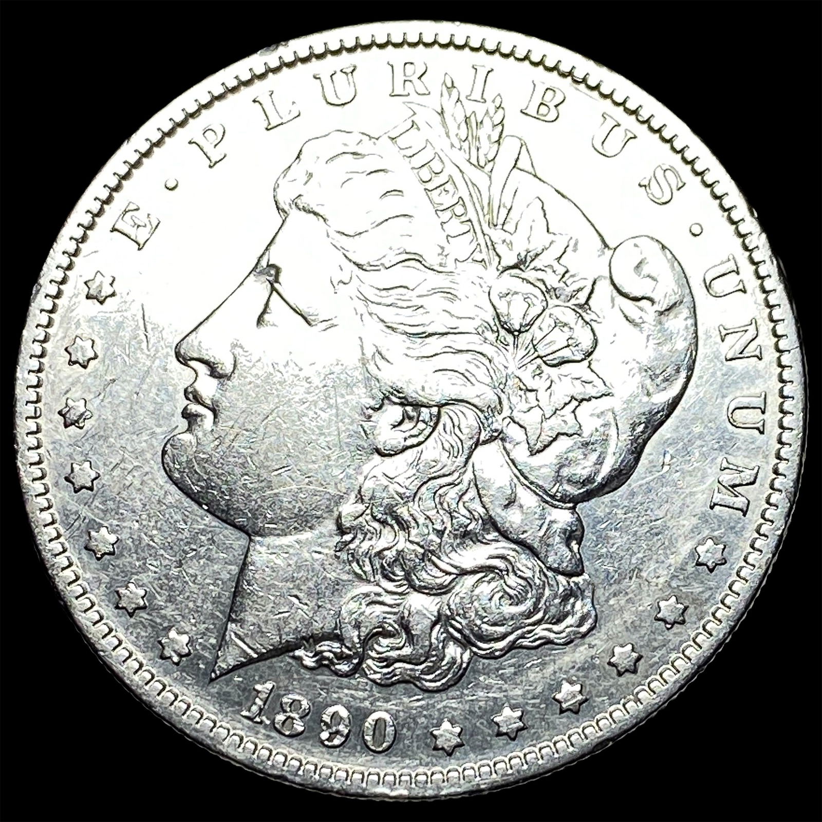 1890 Morgan Silver Dollar NEARLY UNCIRCULATED: 1890 Morgan Silver Dollar NEARLY UNCIRCULATED