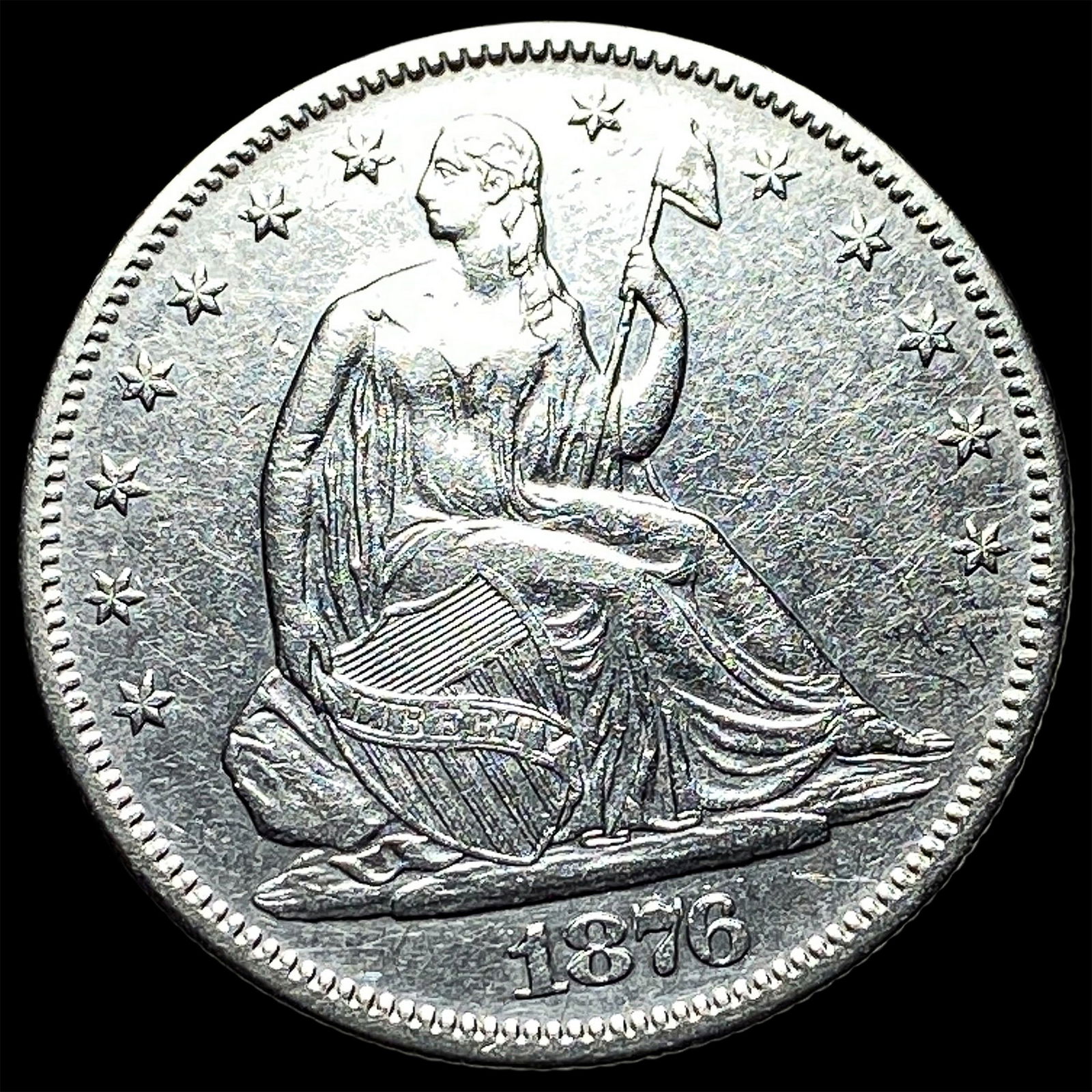 1876-S Silver Half Dollar CLOSELY UNCIRCULATED (1 of 2)