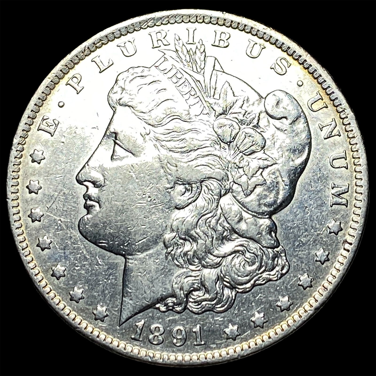 1891-CC Silver Morgan Dollar CLOSELY UNCIRCULATED: 1891-CC Silver Morgan Dollar CLOSELY UNCIRCULATED