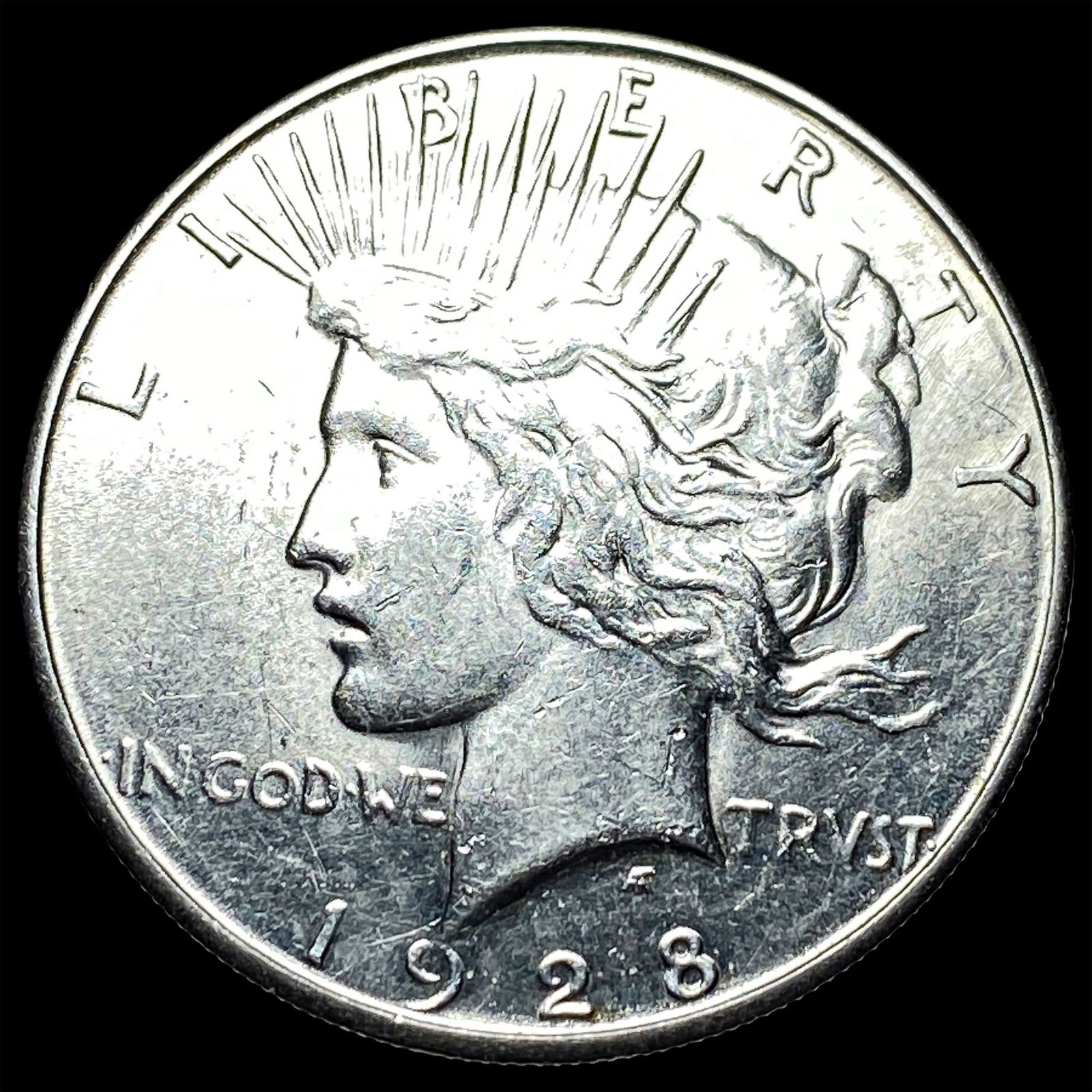 1928-S Silver Peace Dollar CLOSELY UNCIRCULATED: 1928-S Silver Peace Dollar CLOSELY UNCIRCULATED