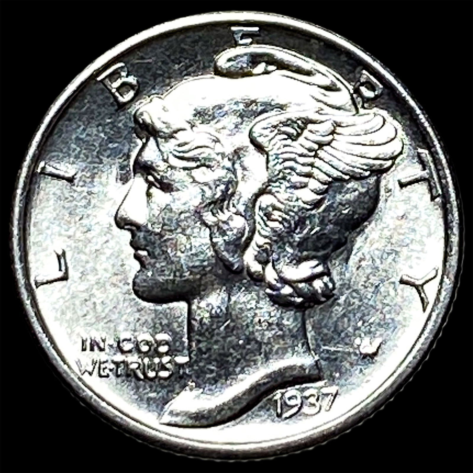 1937 FSB Mercury Dime CHOICE BU: 1937 FSB Mercury Dime CHOICE BU