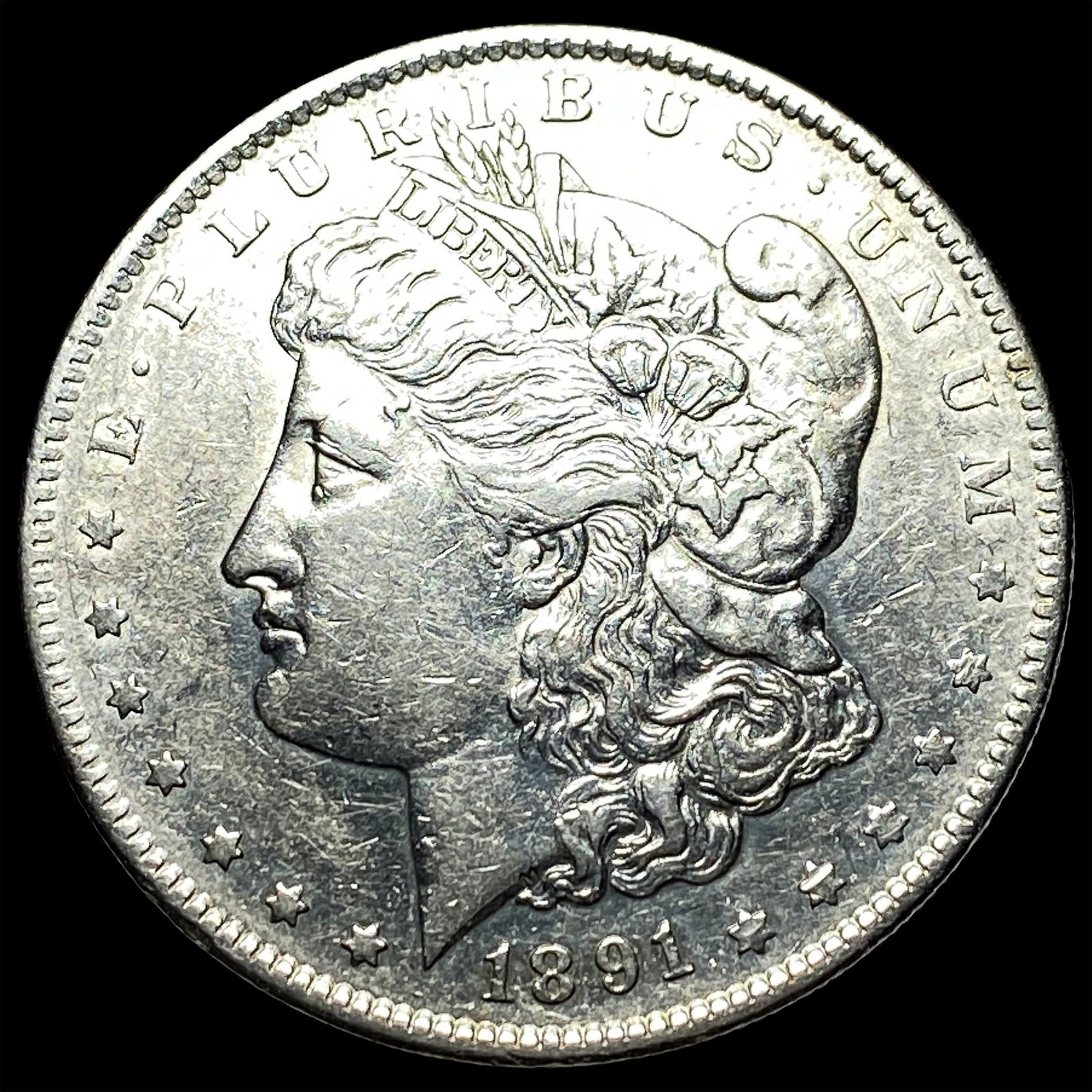 1891-S Silver Morgan Dollar CLOSELY UNCIRCULATED: 1891-S Silver Morgan Dollar CLOSELY UNCIRCULATED