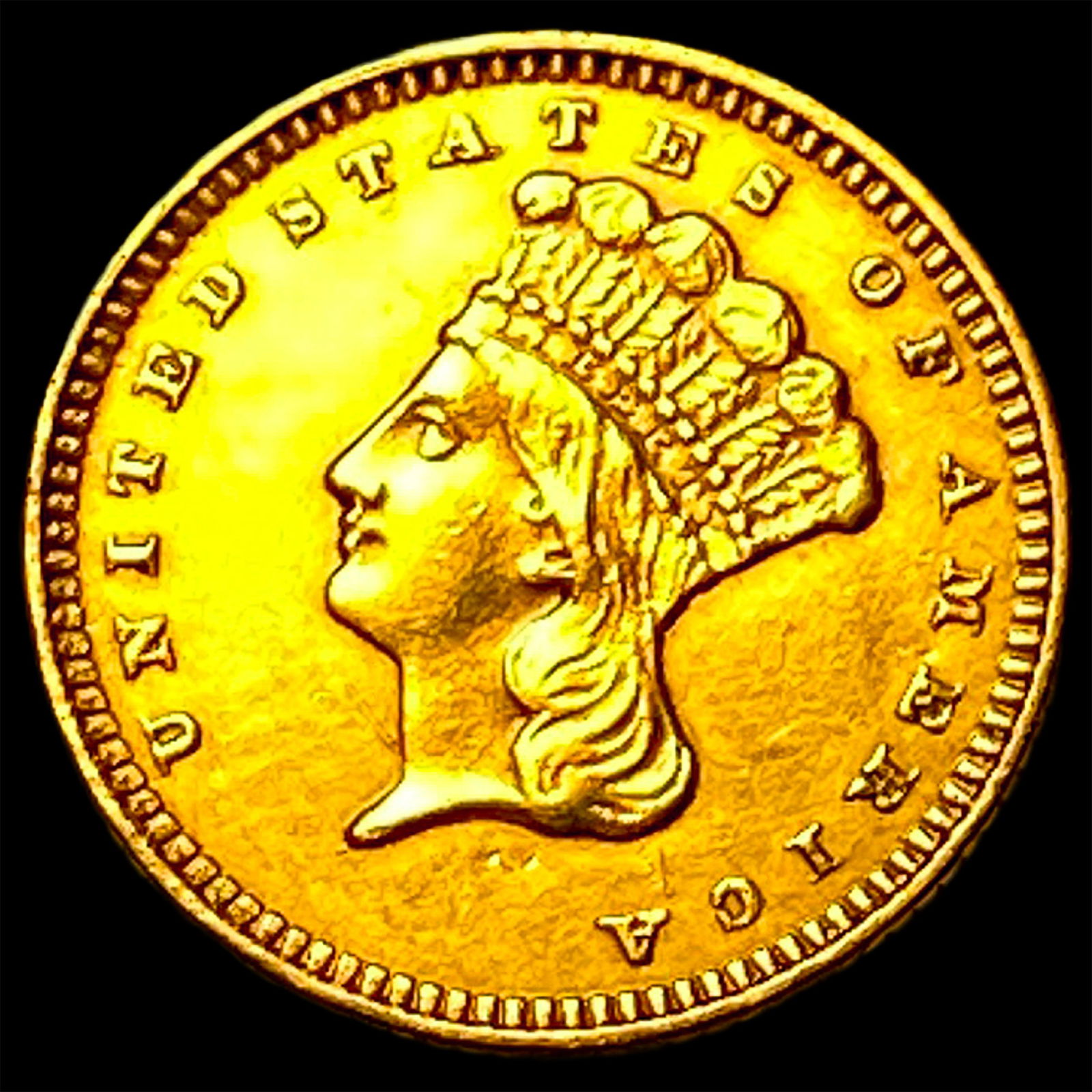 1873 Gold $1 Indian Princess Type 3 CLOSELY UNCIRCULATED (1 of 2)