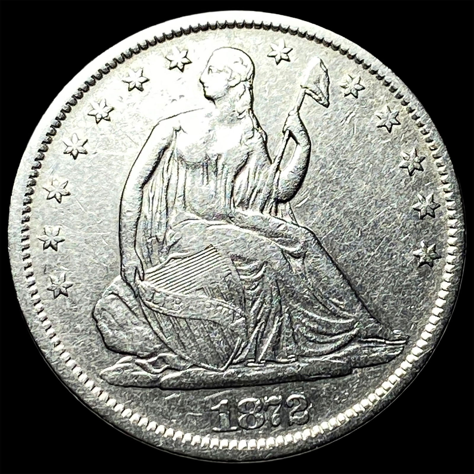1872-S Silver Half Dollar NEARLY UNCIRCULATED (1 of 2)