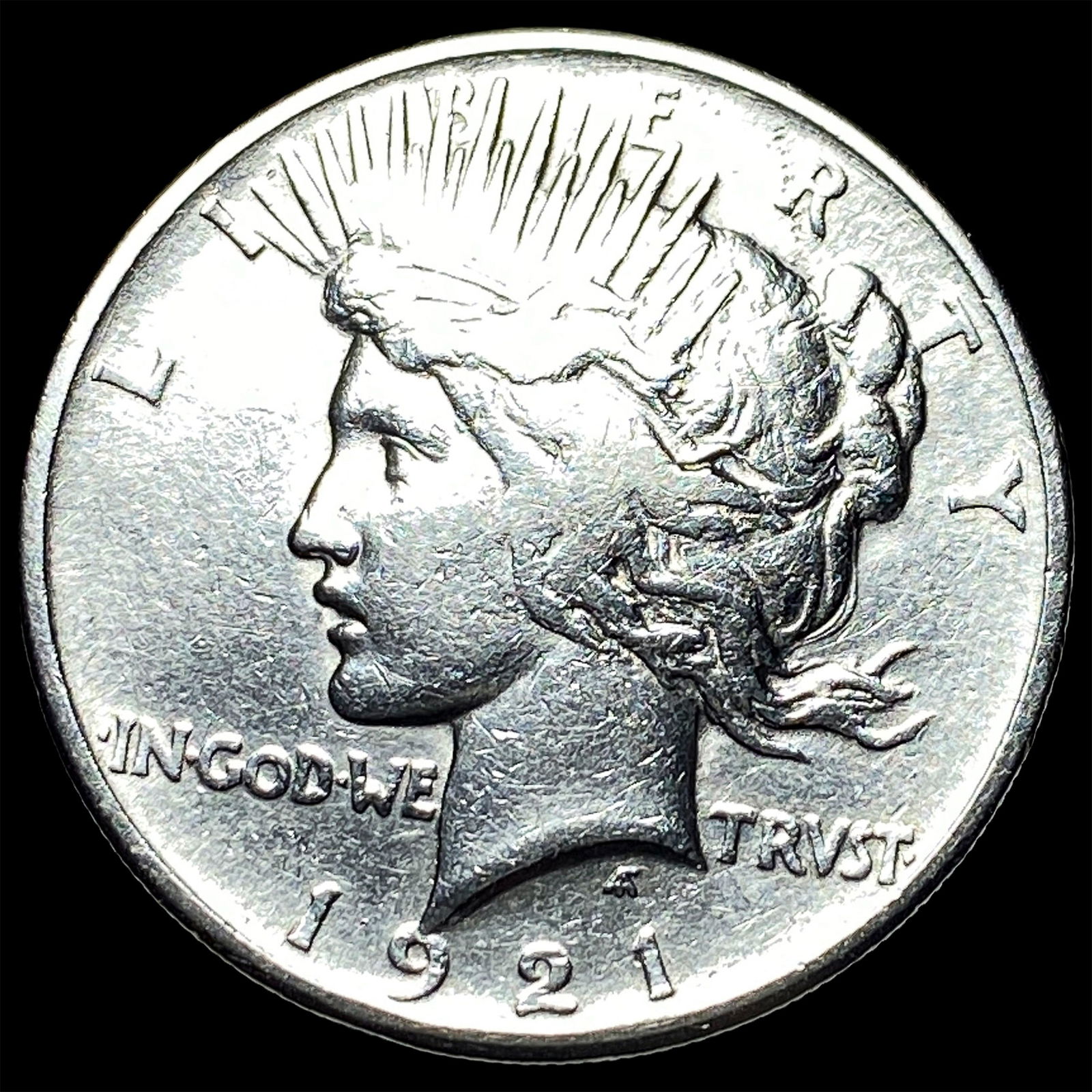 1921 Silver Peace Dollar NEARLY UNCIRCULATED (1 of 2)
