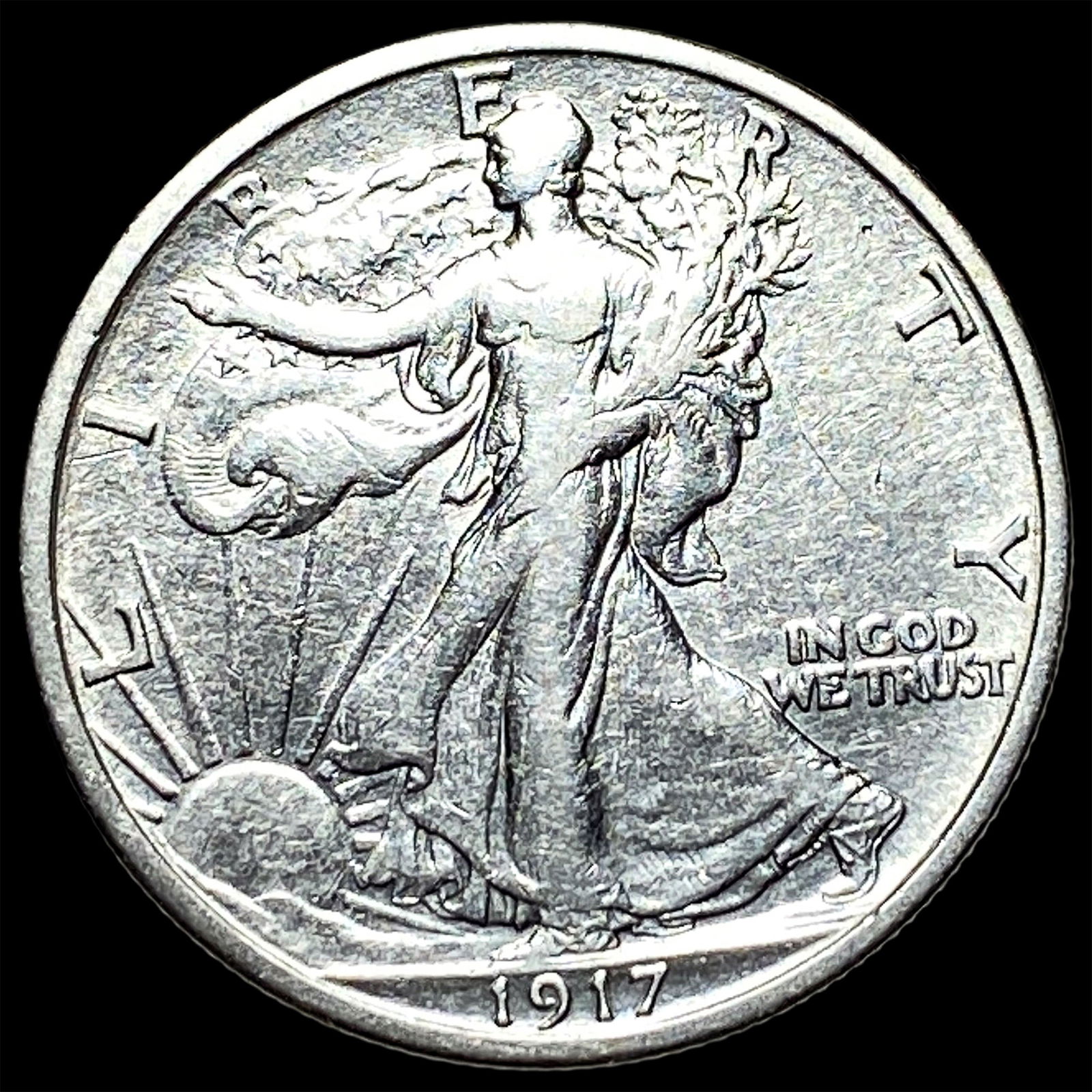 1917 Silver Half Dollar (Walking Liberty) NEARLY UNCIRCULATED (1 of 2)