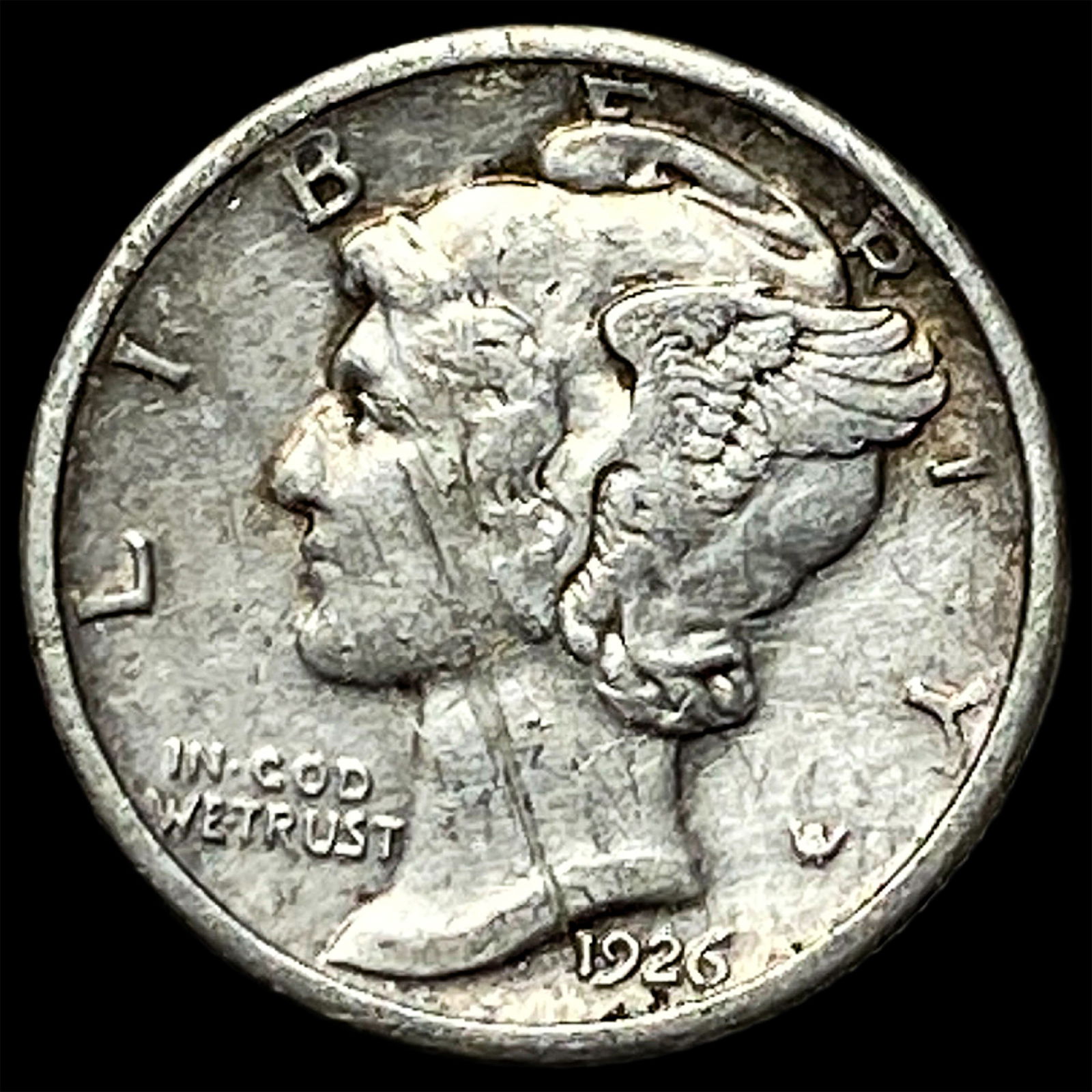 1926-S Silver Mercury Dime NEARLY UNCIRCULATED: 1926-S Silver Mercury Dime NEARLY UNCIRCULATED