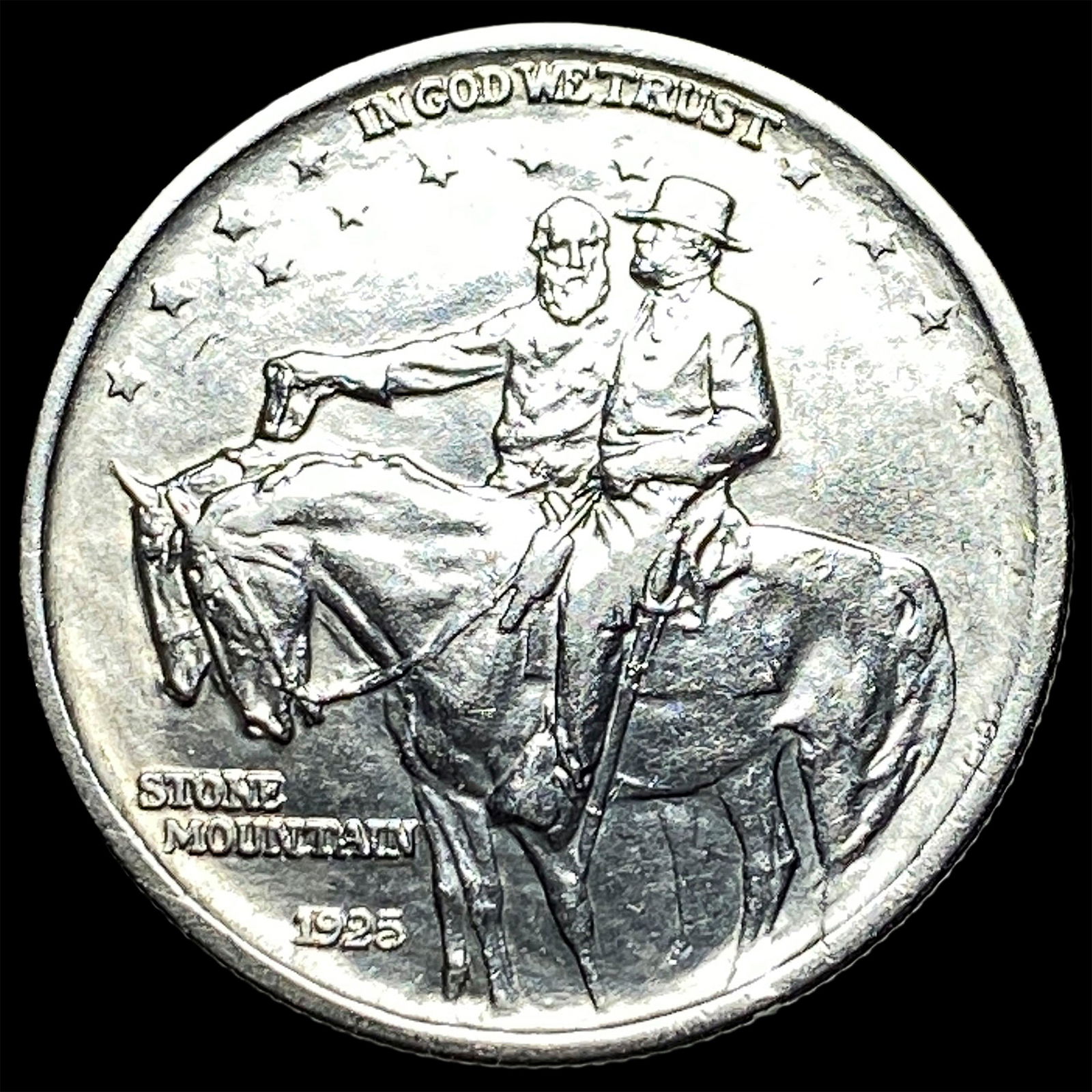 1925 Stone Mountain Silver Half Dollar CLOSELY UNCIRCULATED: 1925 Stone Mountain Silver Half Dollar CLOSELY UNCIRCULATED