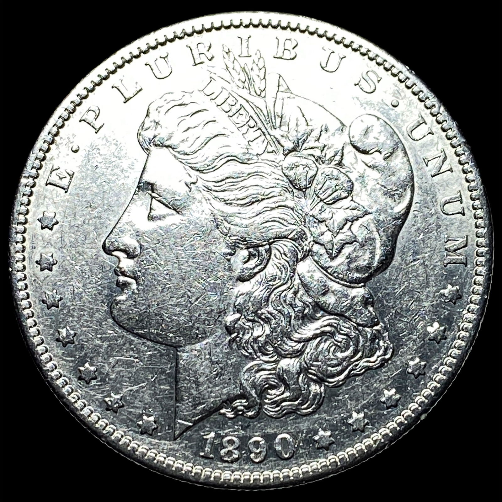 1890-S Silver Morgan Dollar CLOSELY UNCIRCULATED: 1890-S Silver Morgan Dollar CLOSELY UNCIRCULATED