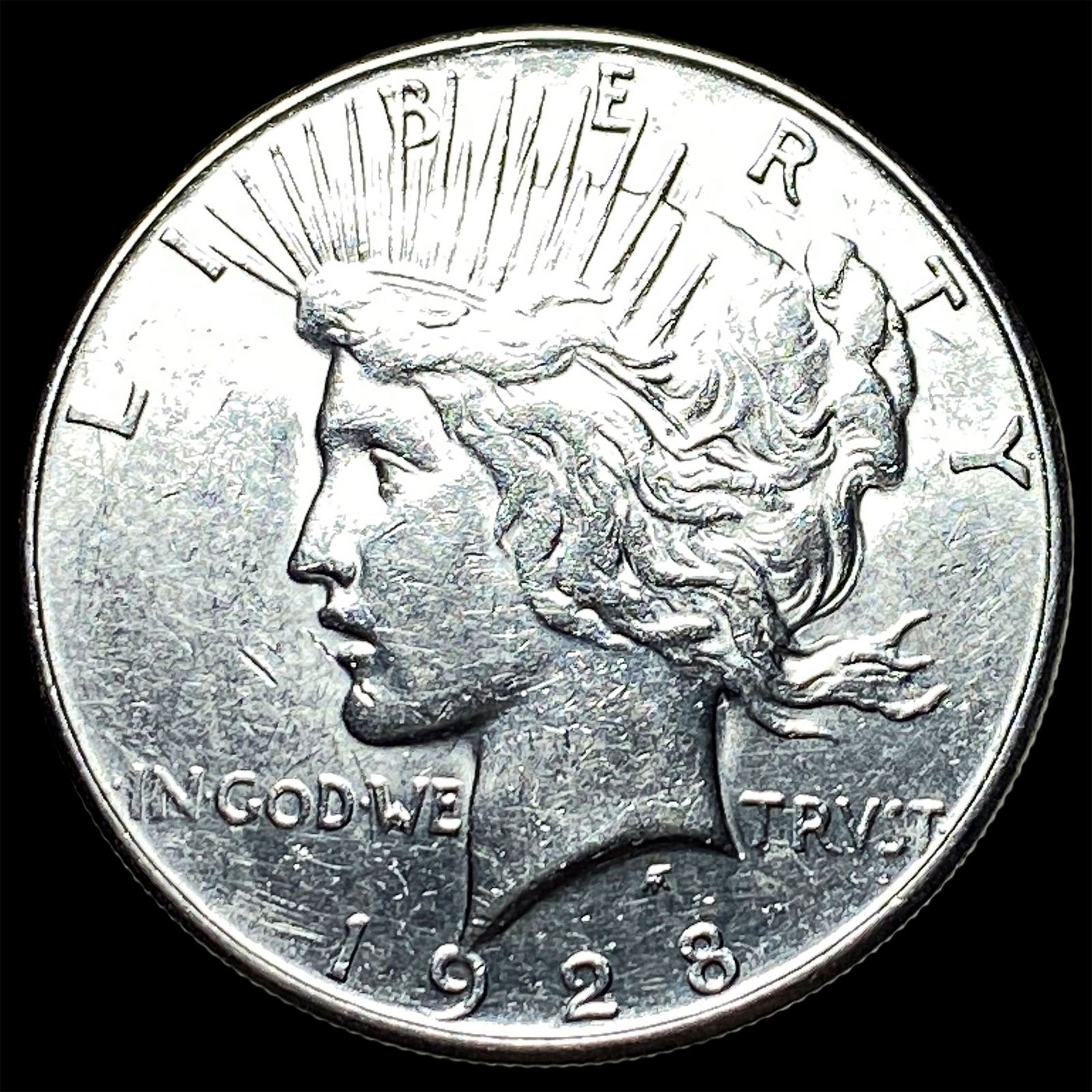1928-S Silver Peace Dollar CLOSELY UNCIRCULATED: 1928-S Silver Peace Dollar CLOSELY UNCIRCULATED