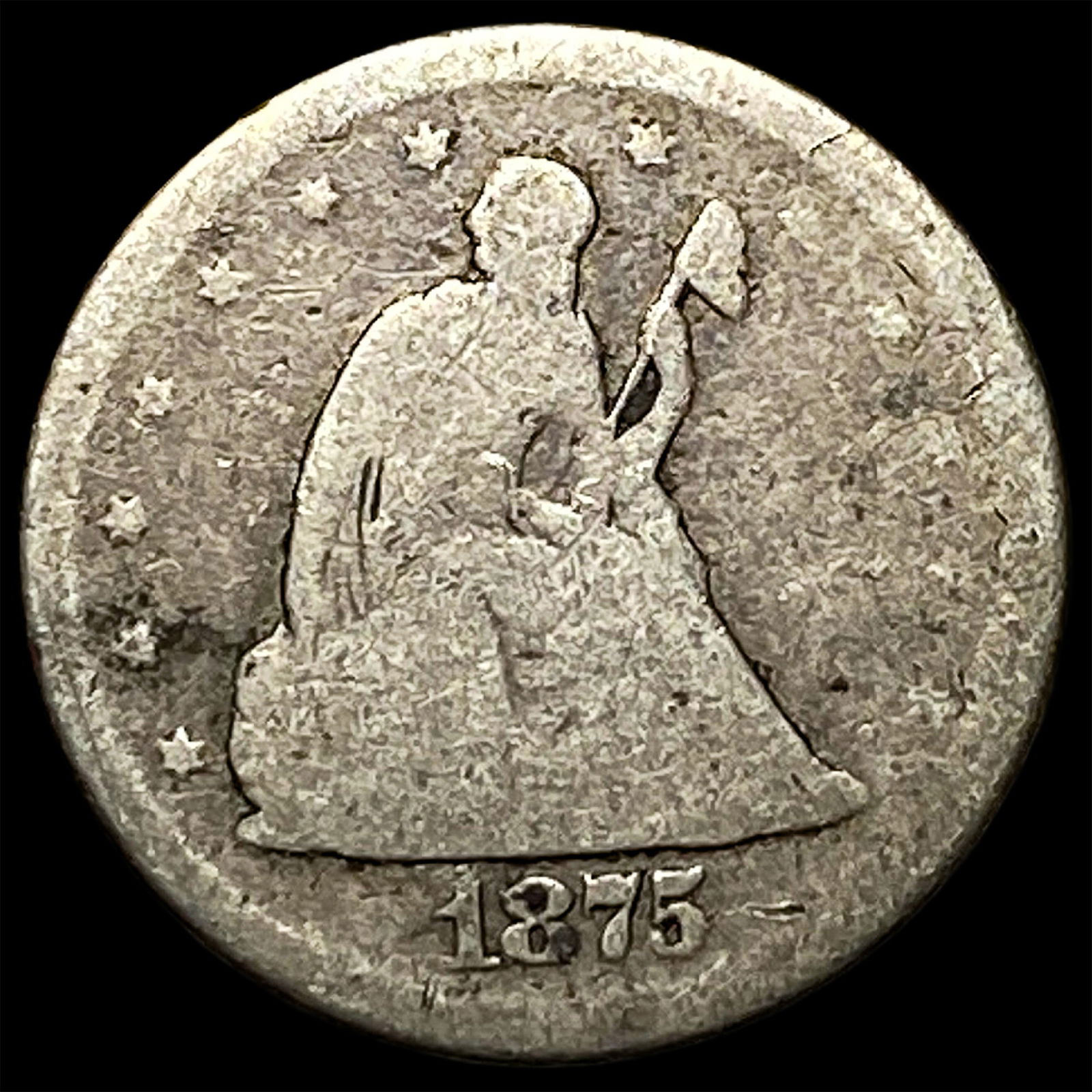 1875-S Silver Twenty Cent Piece NICELY CIRCULATED: 1875-S Silver Twenty Cent Piece NICELY CIRCULATED