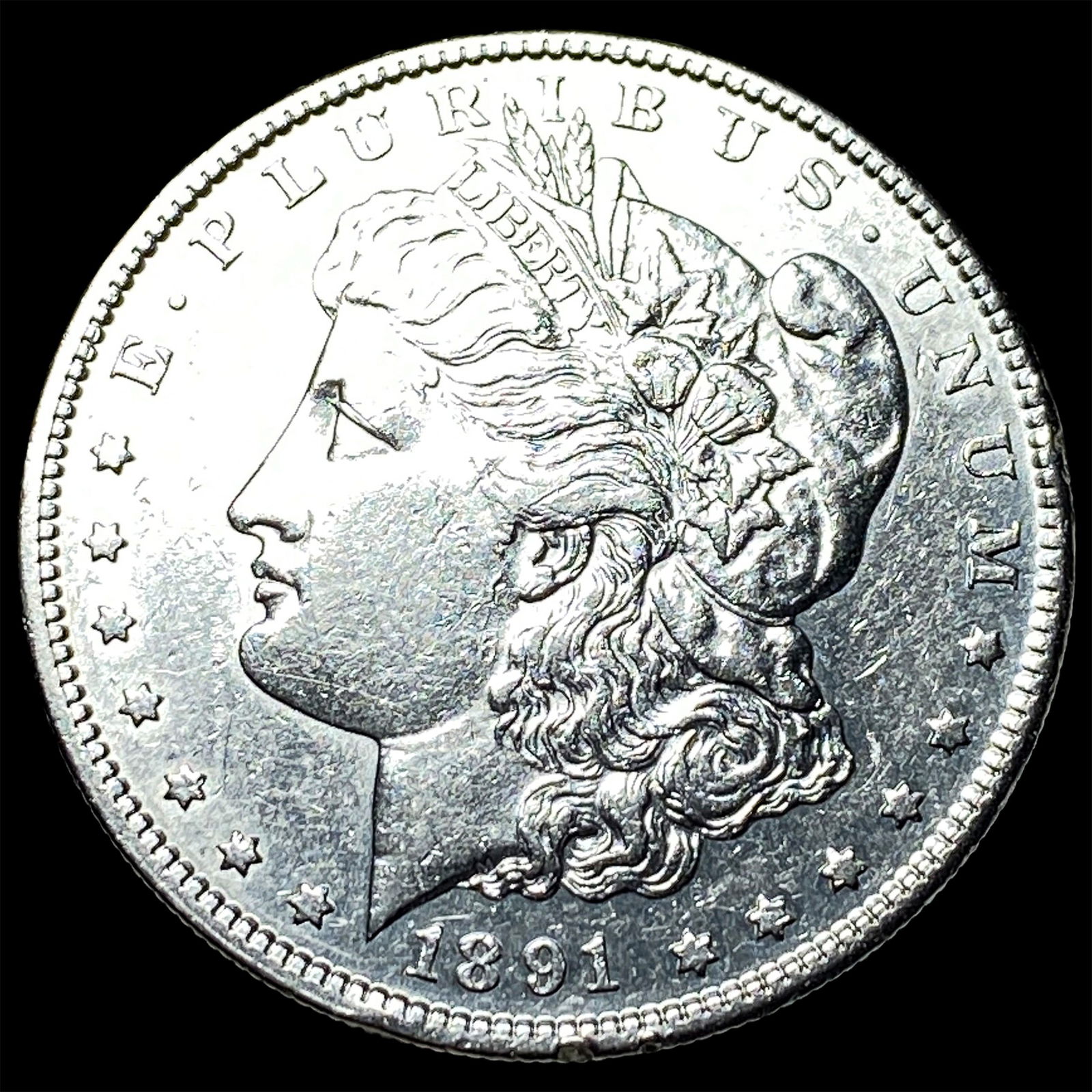 1891 Morgan Silver Dollar CHOICE AU: 1891 Morgan Silver Dollar CHOICE AU