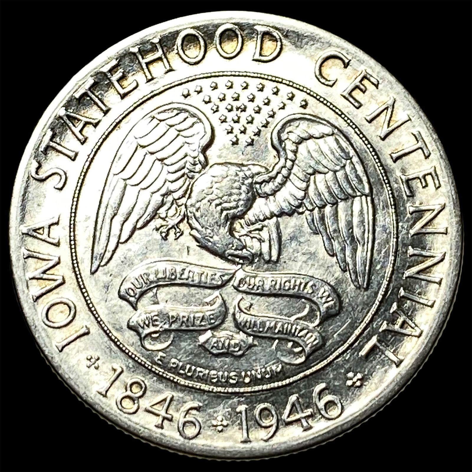 1946 Silver Iowa Centennial Half Dollar UNCIRCULATED: 1946 Silver Iowa Centennial Half Dollar UNCIRCULATED