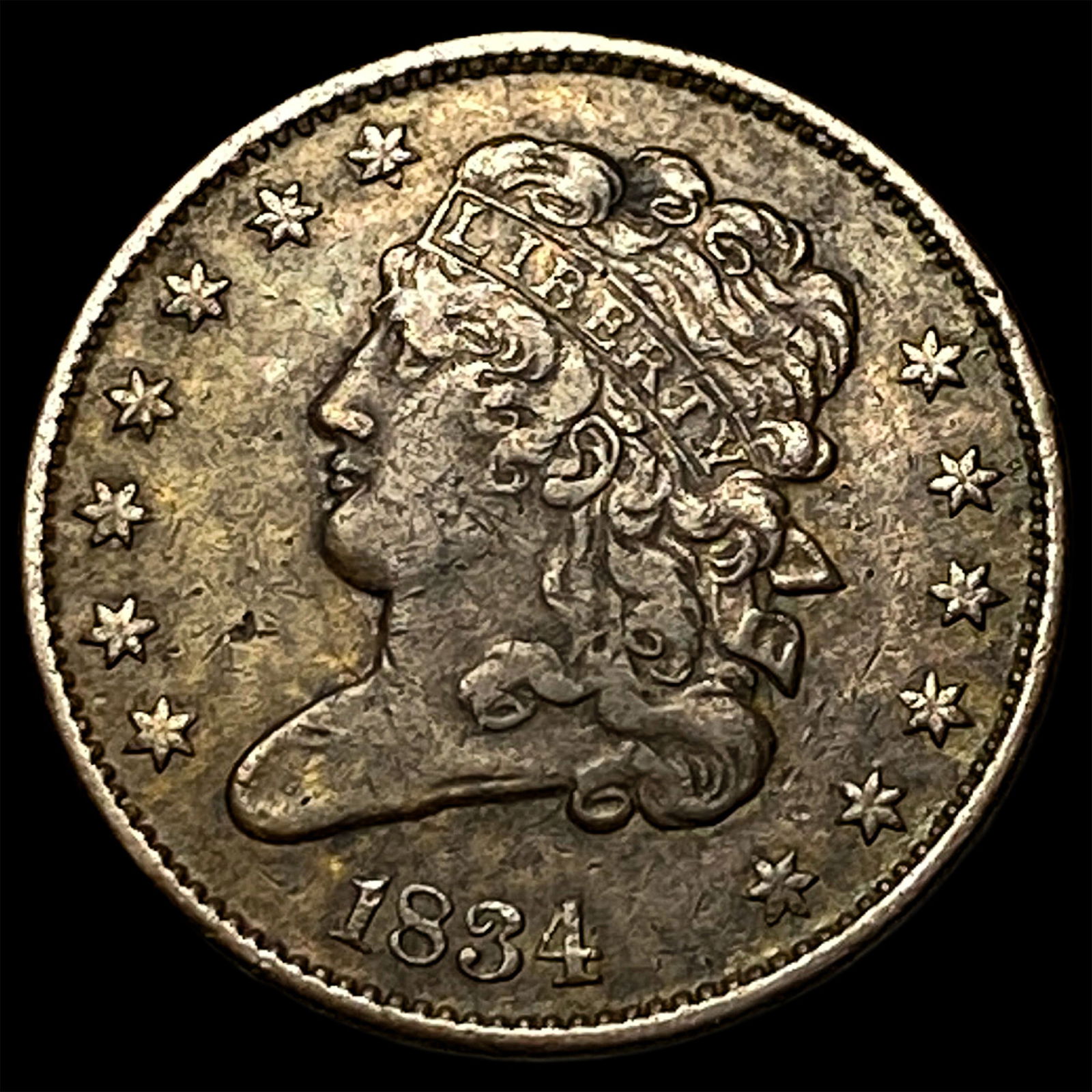 1834 Classic Head Half Cent CLOSELY UNCIRCULATED: 1834 Classic Head Half Cent CLOSELY UNCIRCULATED