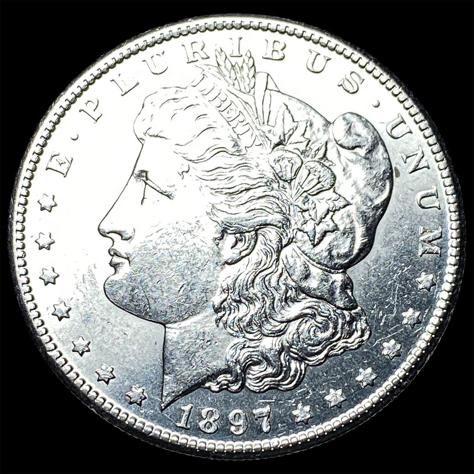 1897-S Silver Morgan Dollar CHOICE BU: 1897-S Silver Morgan Dollar CHOICE BU