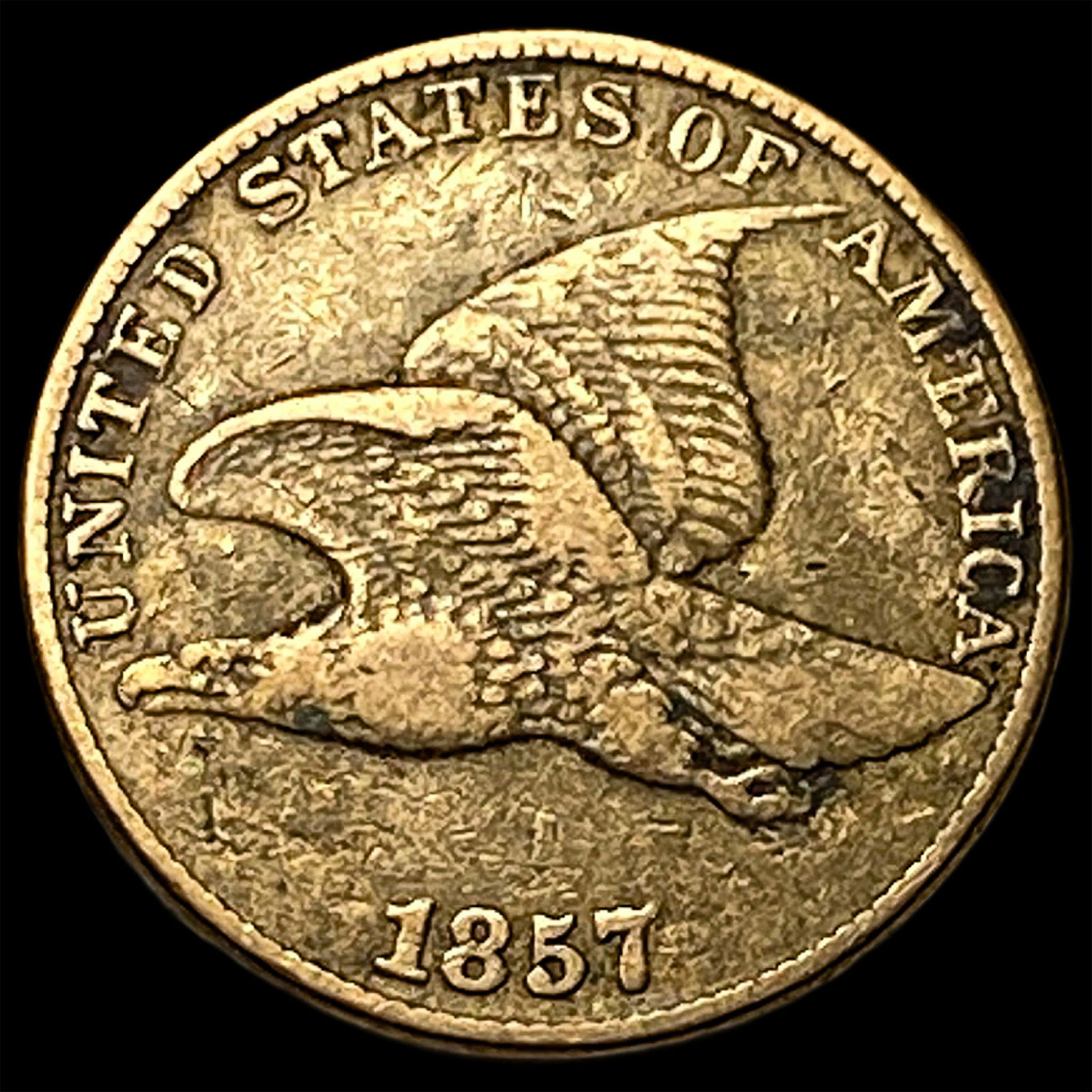 1857 Flying Eagle Cent ABOUT UNCIRCULATED: 1857 Flying Eagle Cent ABOUT UNCIRCULATED