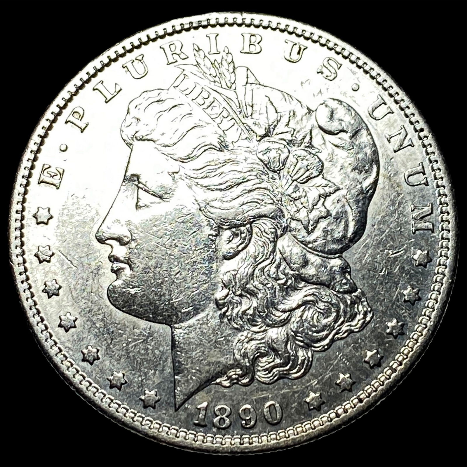 1890-S Silver Morgan Dollar CLOSELY UNCIRCULATED: 1890-S Silver Morgan Dollar CLOSELY UNCIRCULATED