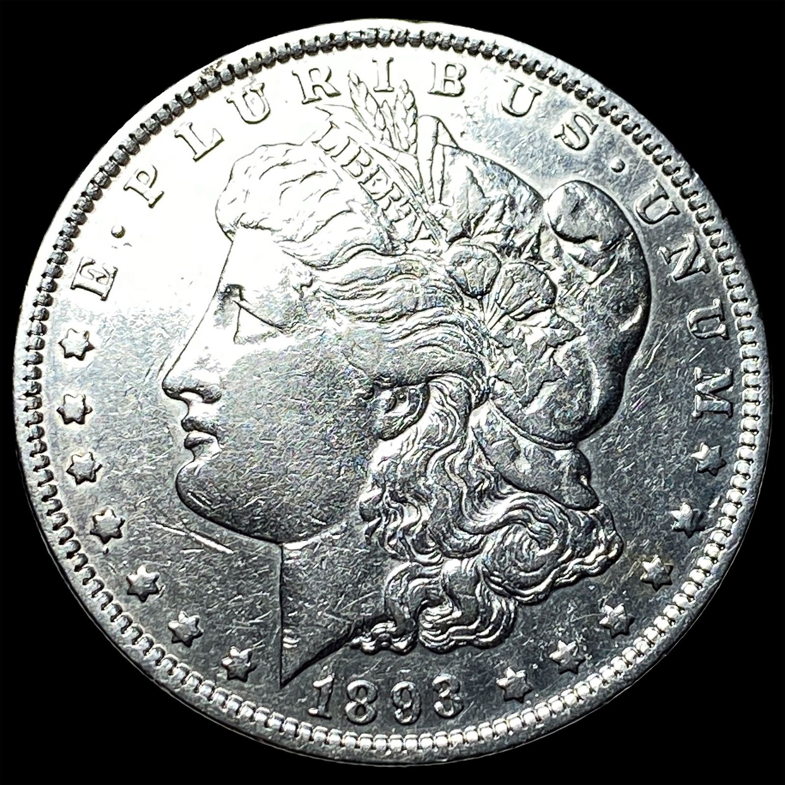 1893 Morgan Silver Dollar CLOSELY UNCIRCULATED: 1893 Morgan Silver Dollar CLOSELY UNCIRCULATED