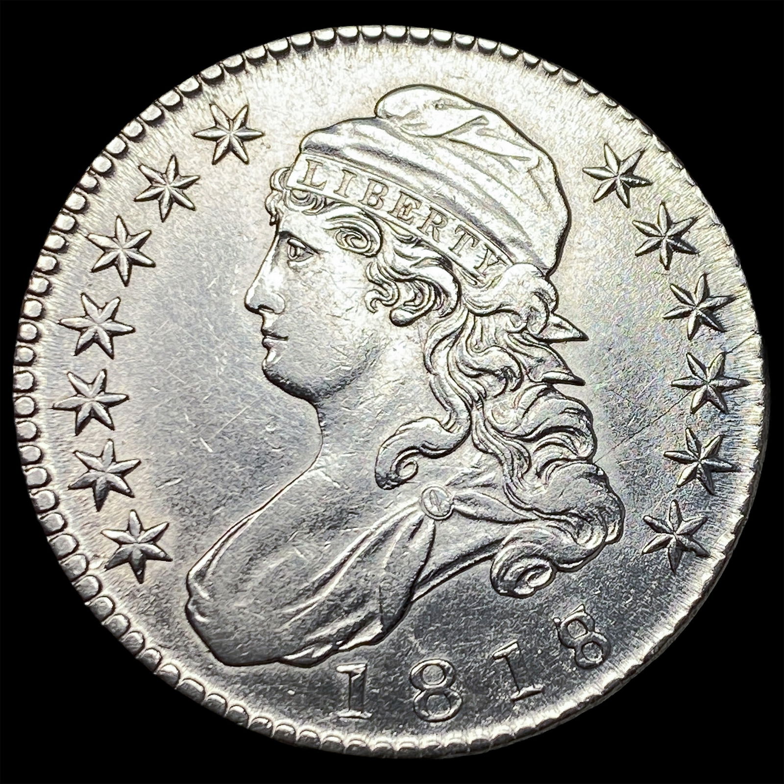 1818 Capped Bust Half Dollar CLOSELY UNCIRCULATED (1 of 2)