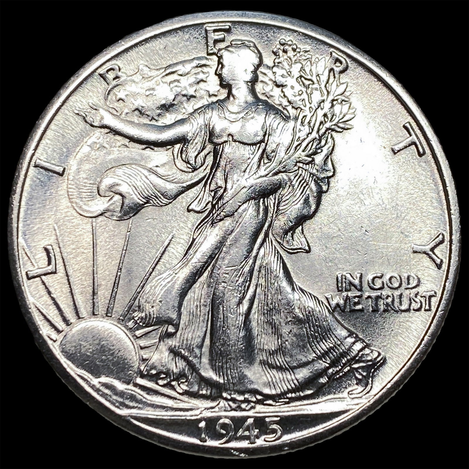 1945-S Silver Walking Liberty Half Dollar CHOICE BU: 1945-S Silver Walking Liberty Half Dollar CHOICE BU