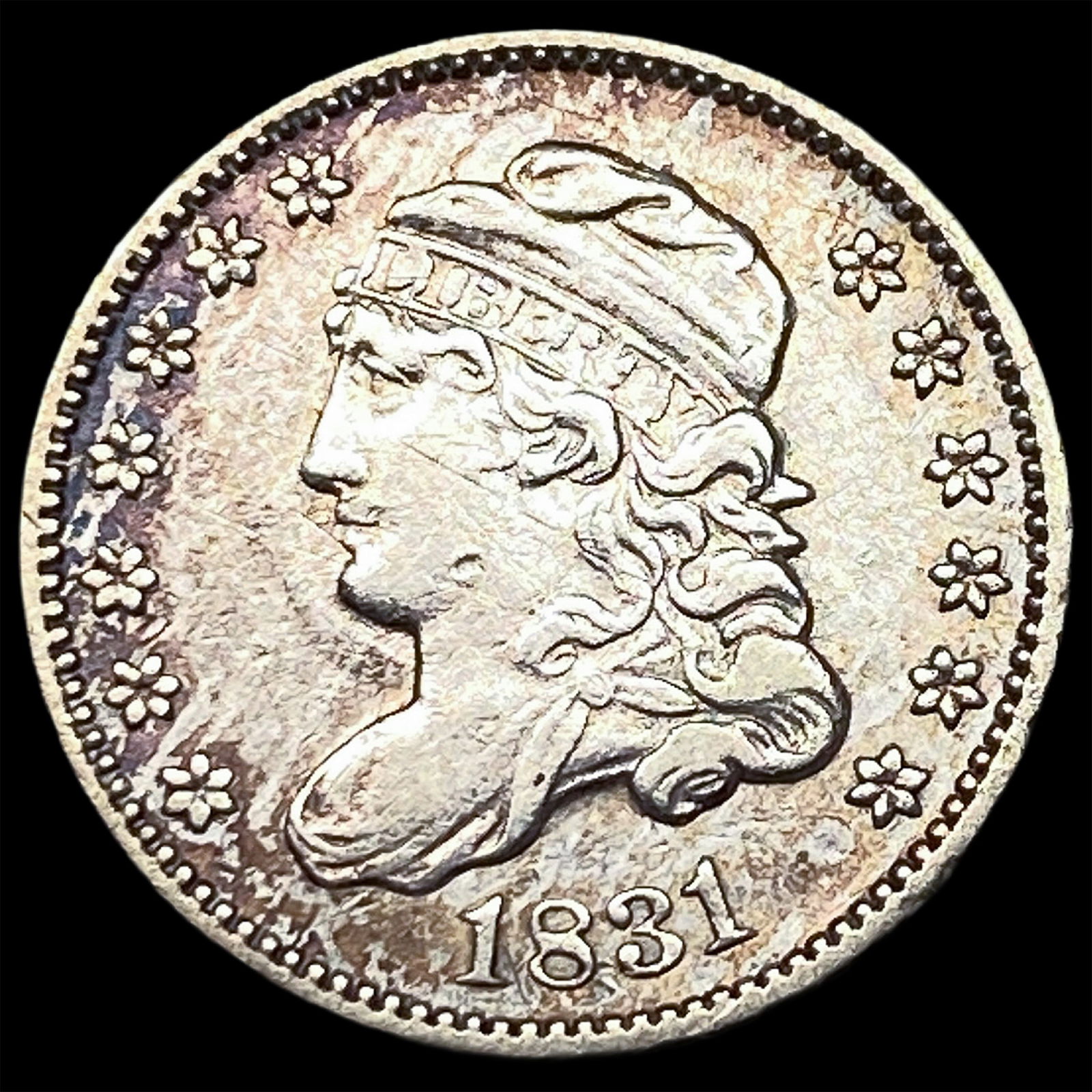 1831 Capped Bust Silver Half Dime CLOSELY UNCIRCULATED (1 of 2)