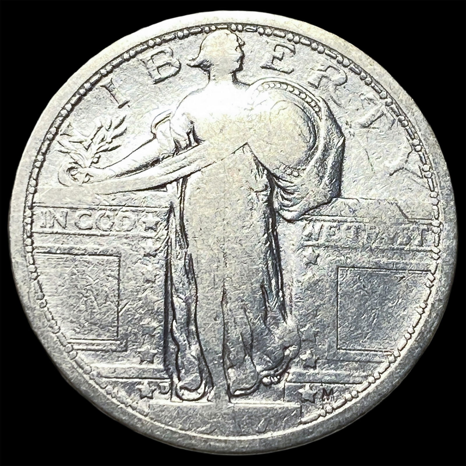 1917-D Type 1 Standing Liberty Quarter NICELY CIRCULATED: 1917-D Type 1 Standing Liberty Quarter NICELY CIRCULATED