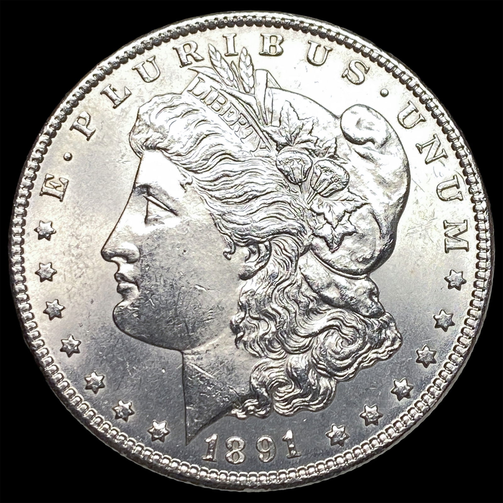1891-CC Silver Morgan Dollar CHOICE BU: 1891-CC Silver Morgan Dollar CHOICE BU
