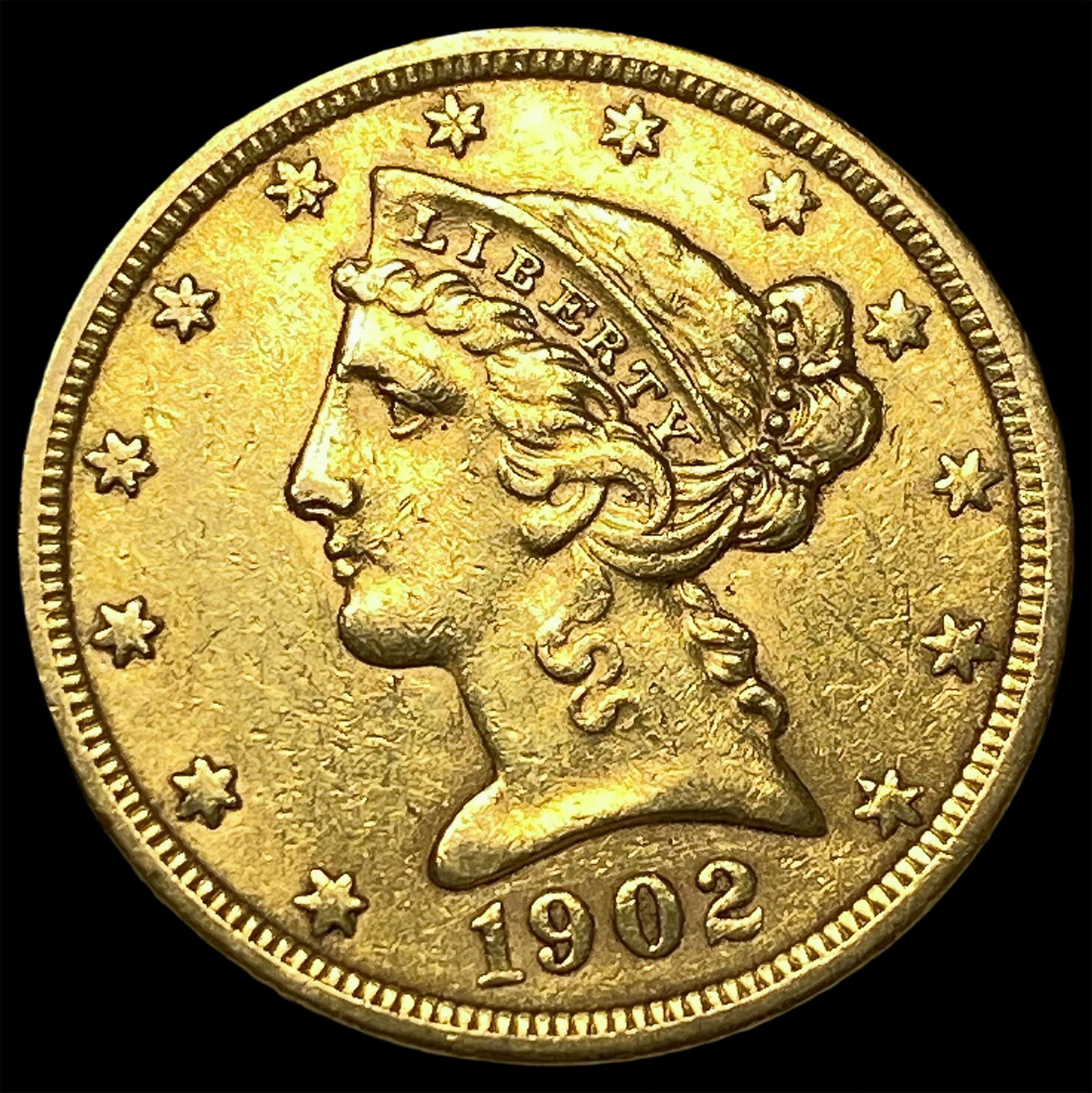 1902-S Liberty Head Half Eagle $5 Gold CLOSELY UNCIRCULATED (1 of 2)